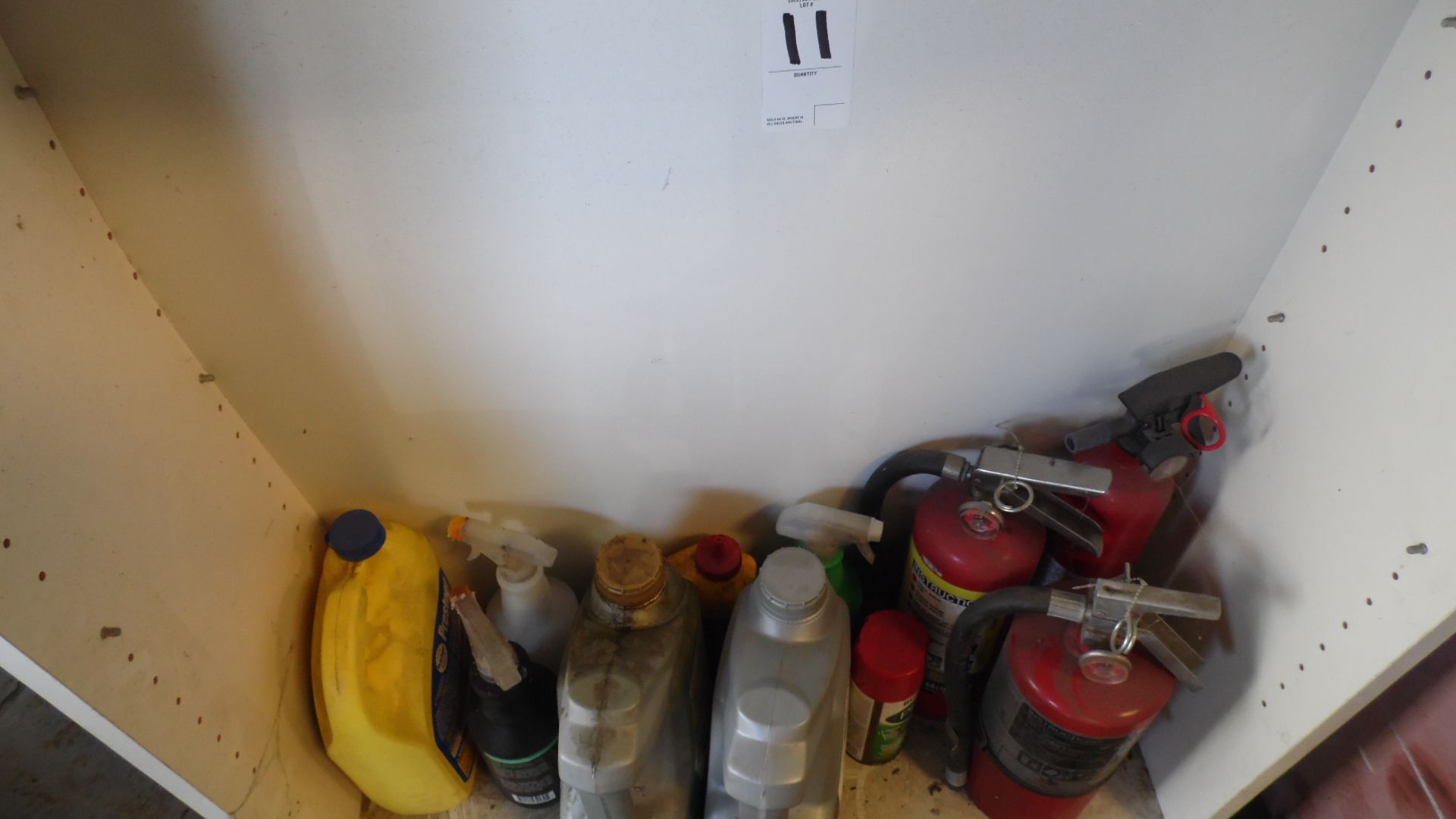 ASSORTED FIRE EXTINGUISHERS, OIL