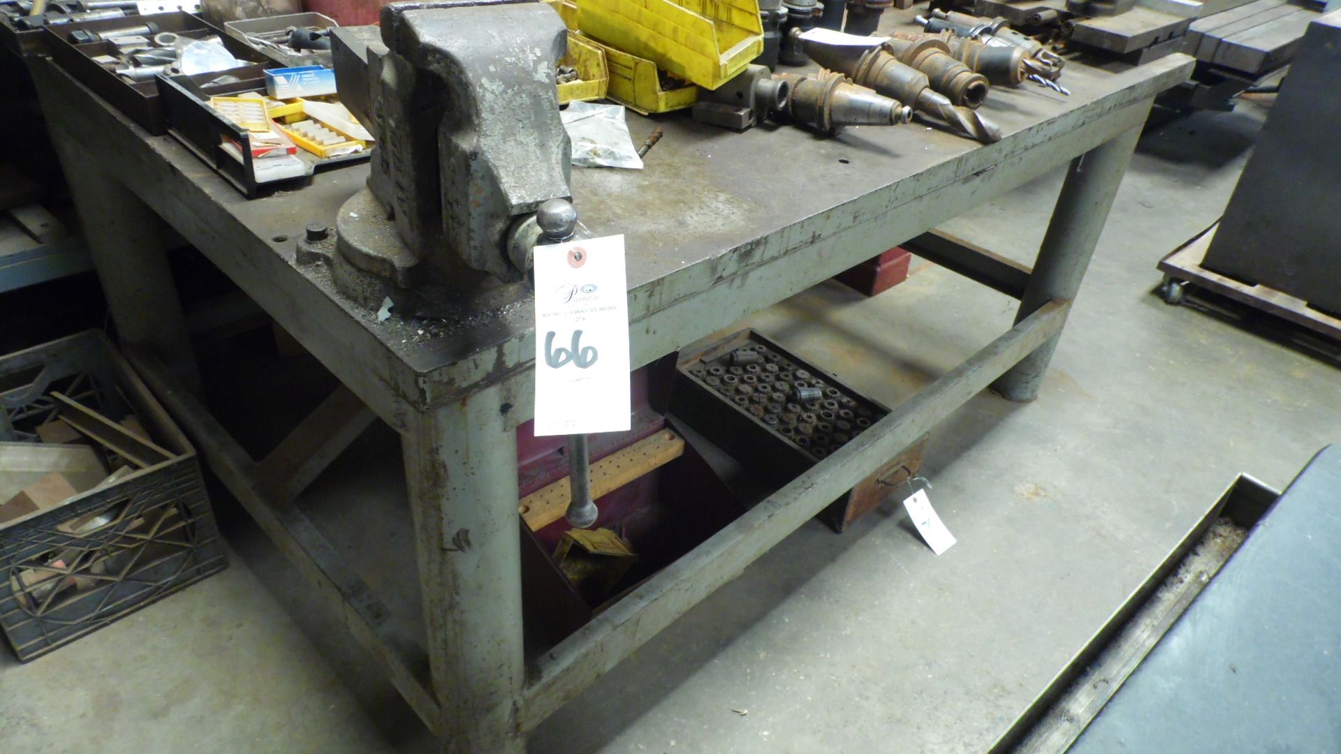 6 FT. METAL TABLE w/ VISE