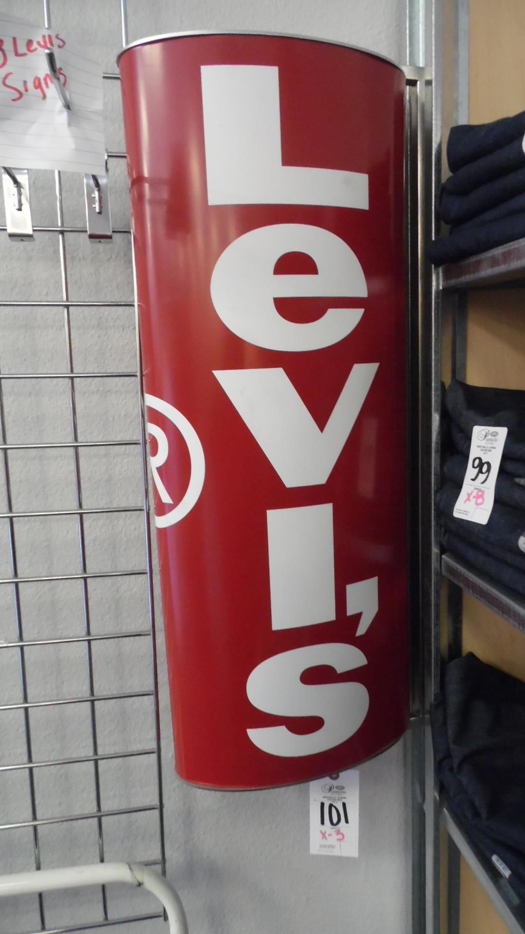 LEVI'S SIGNS (2-SMALL & 1-LARGE)