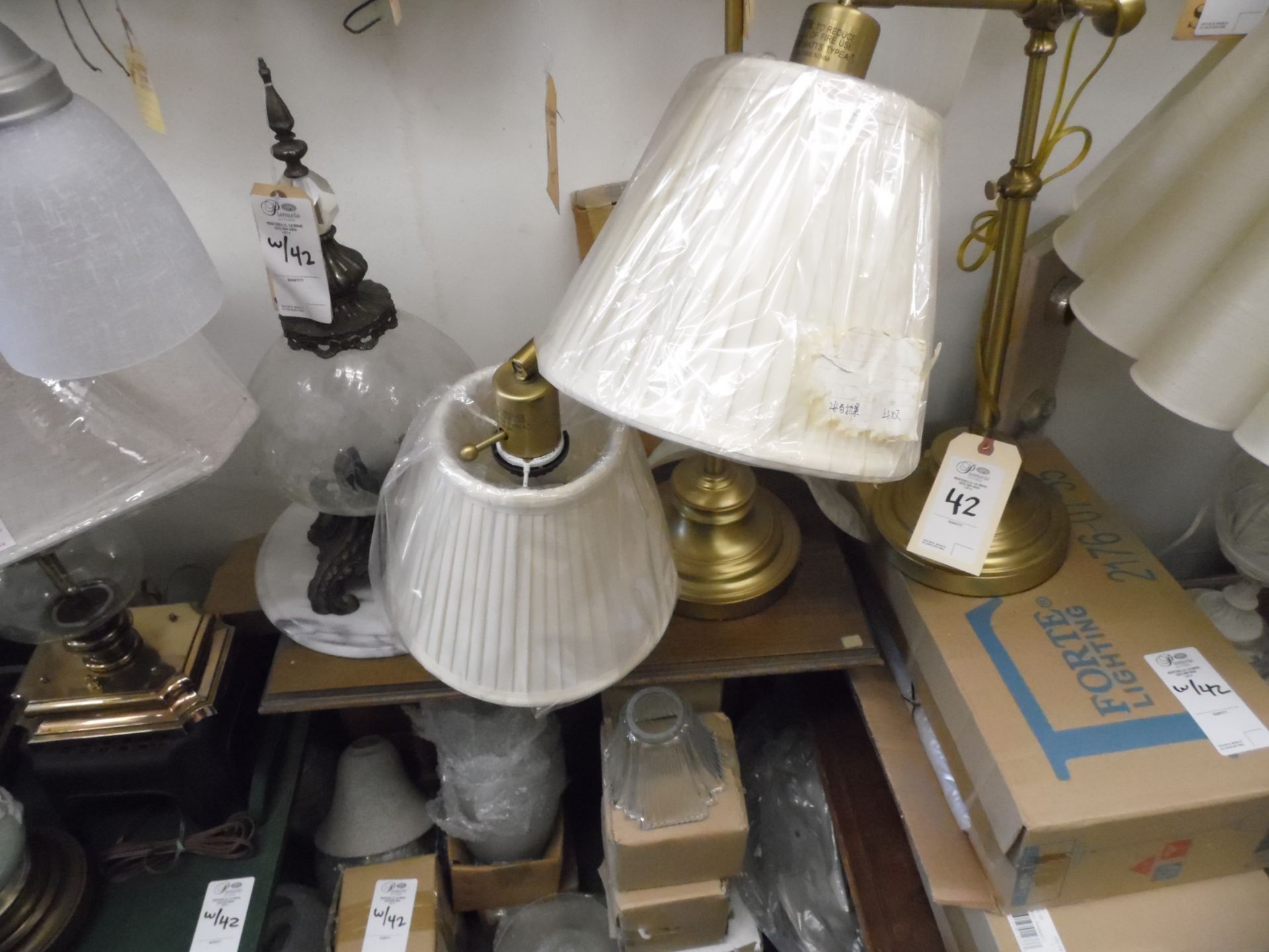 ASSORTED LAMPS & TABLE - Image 2 of 2