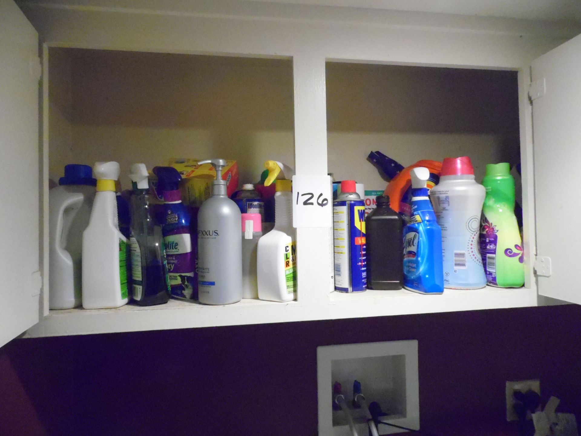 ASSORTED CLEANERS / DETERGENTS (IN CABINET)