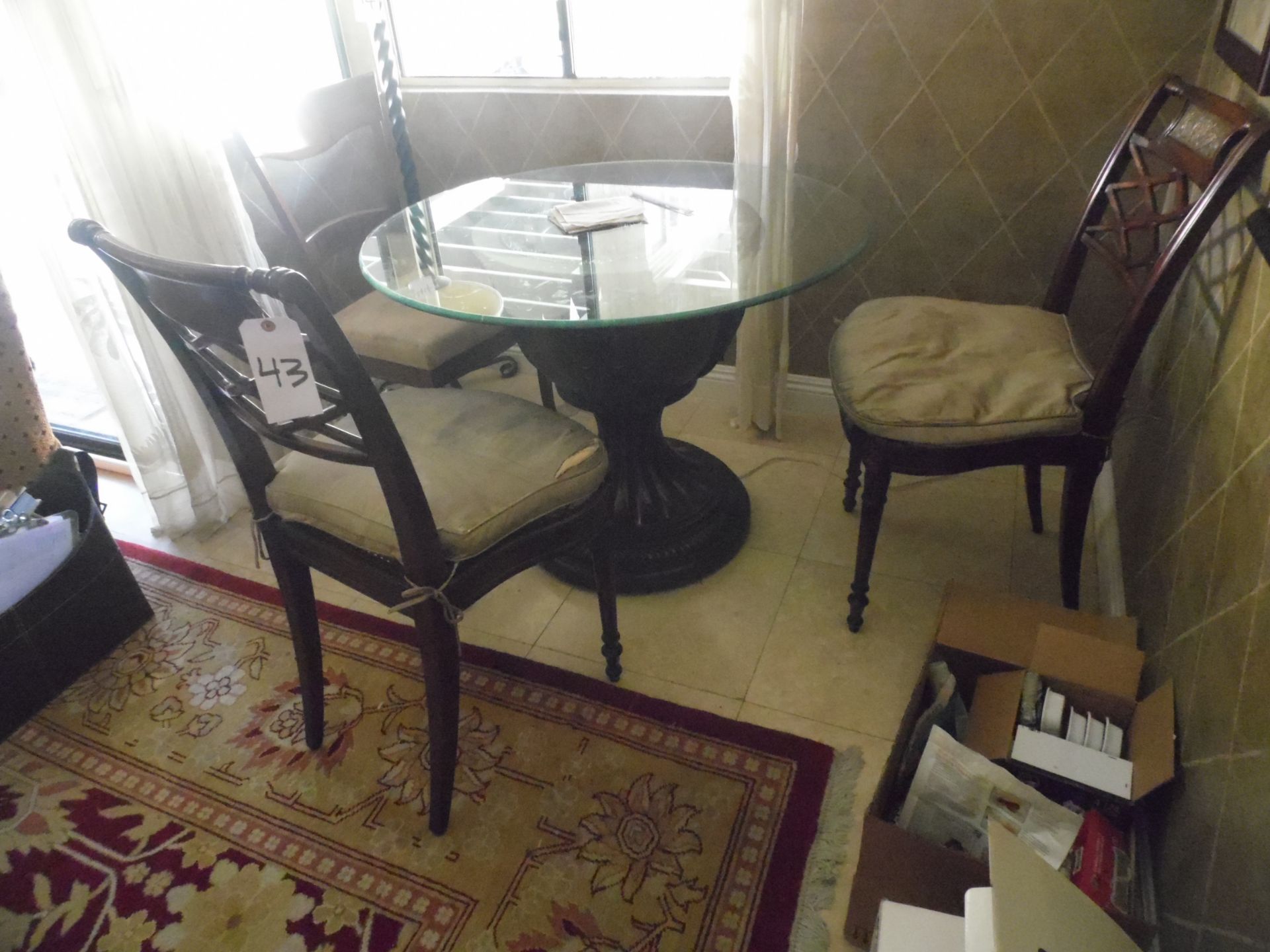 GLASS TOP TABLE & CHAIRS