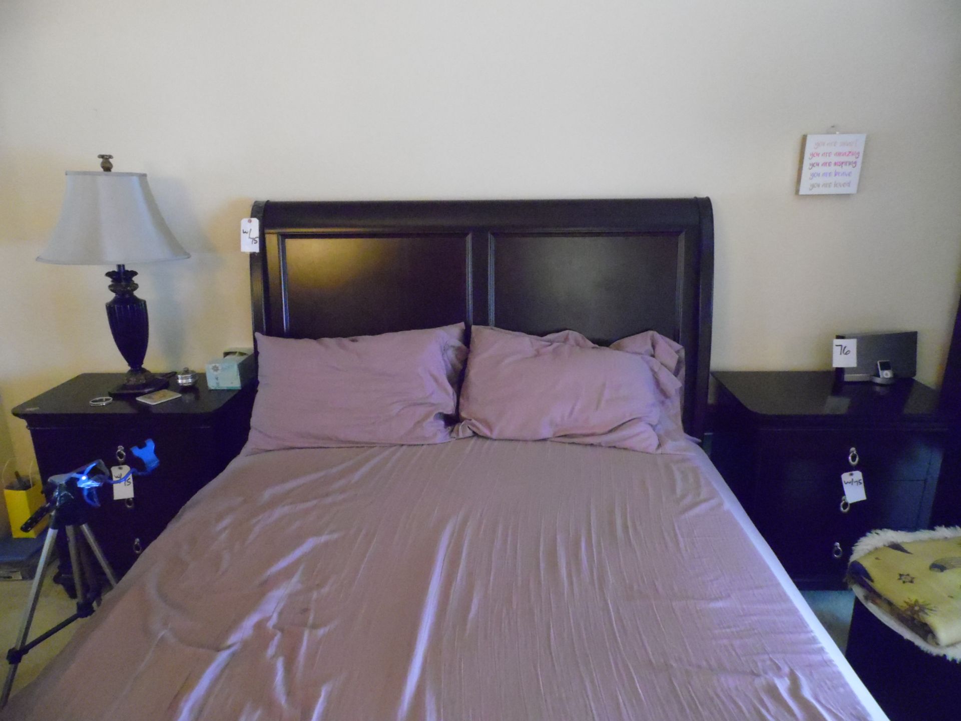 5 PIECE BEDROOM SET (BED-DRESSER-NIGHT STANDS-ARMOIRE