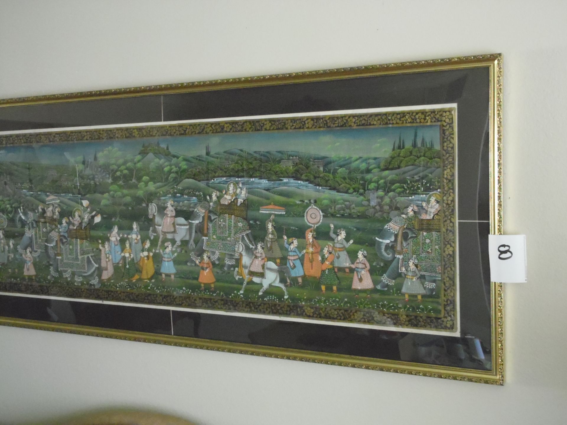 ASIAN PICTURE 25 X 67 MATTED & FRAMED