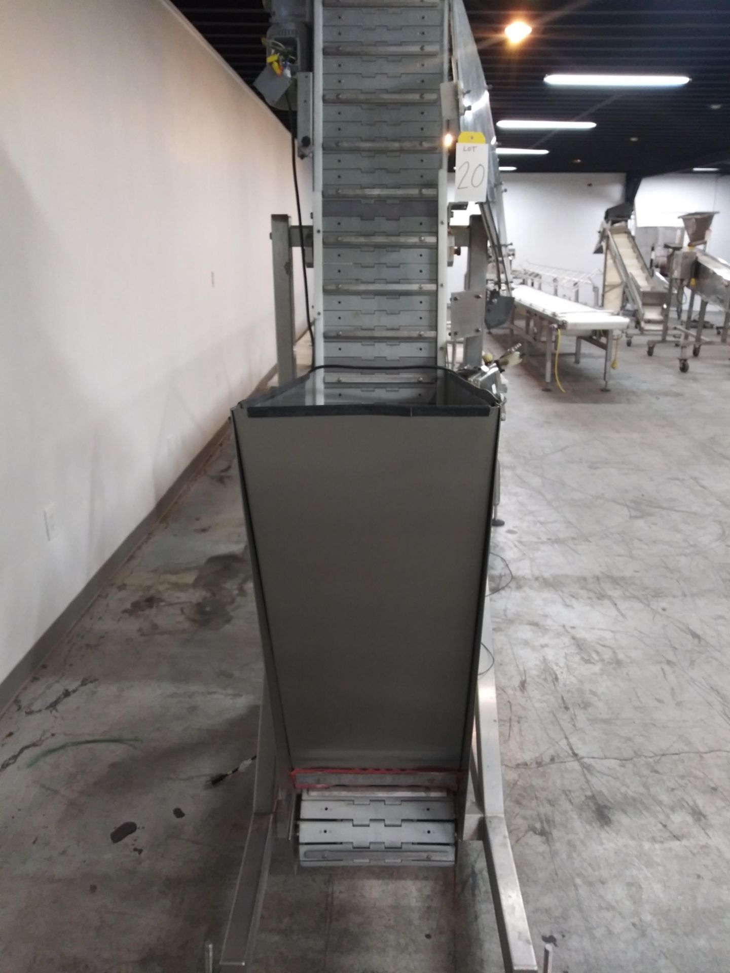 Stainless Steel Adjustable Angle Incline Conveyor W/ speed control - Image 2 of 4