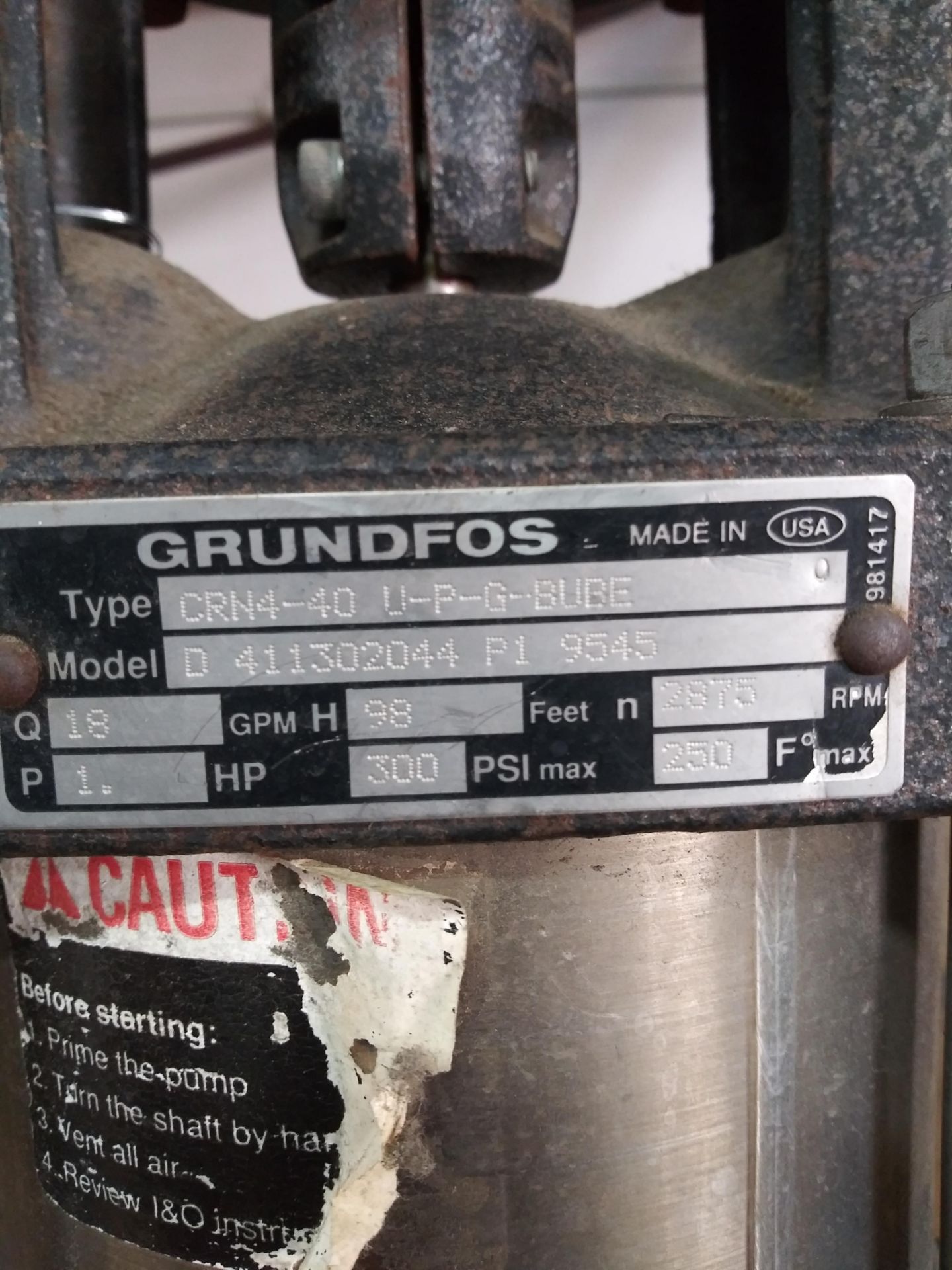 2 HP Grundofs 18 GPM 300 PSI Pump - Image 2 of 3