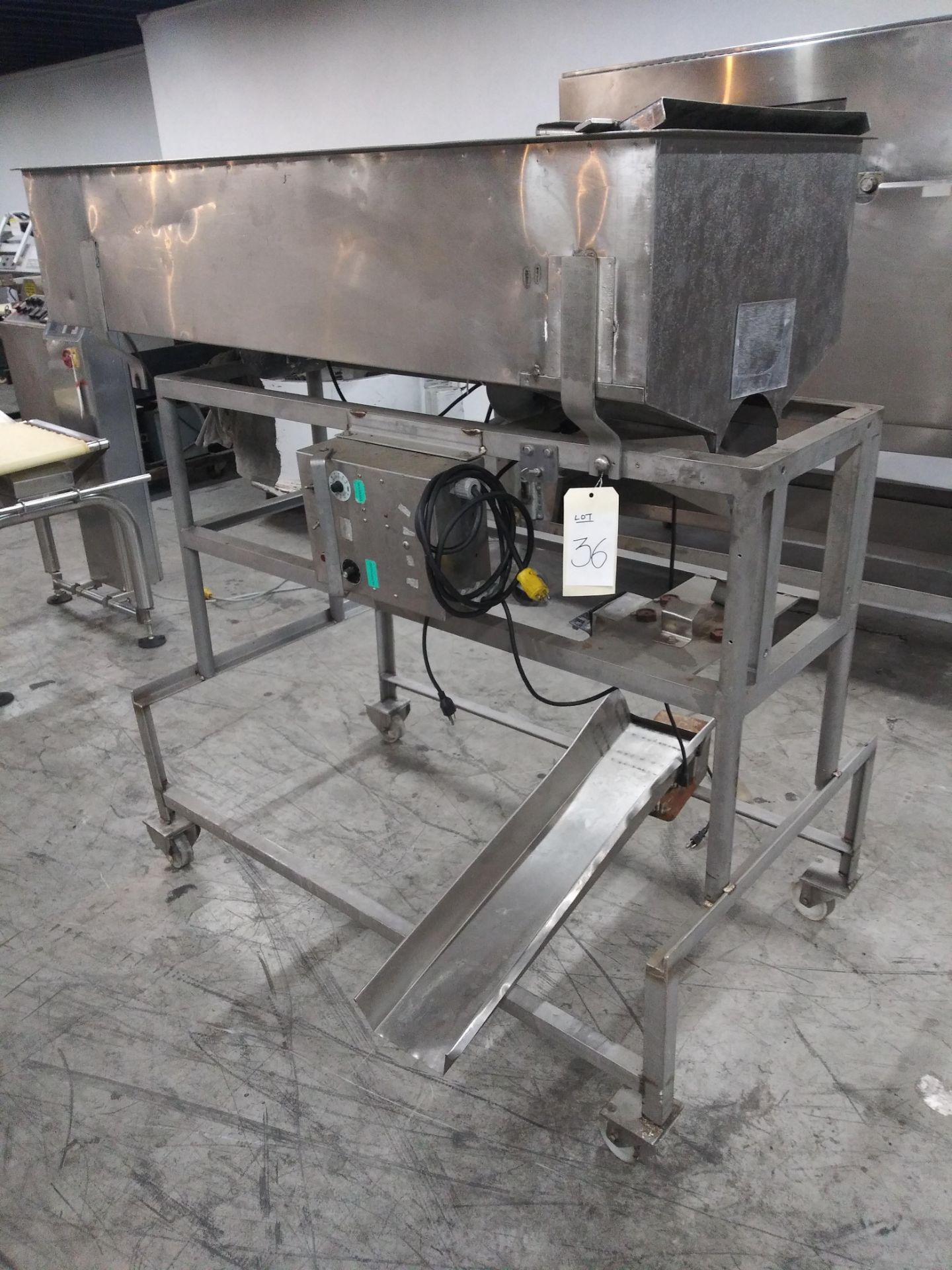 Deep Stainless Steel Vibratory Feeder 60" X 23" X 12"