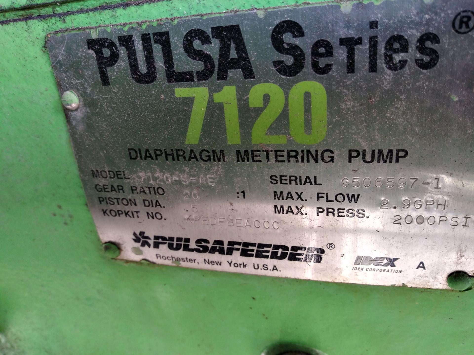 Pulsafeeder 7120-S-AE Pulsa Series Diaphagm Metering Pump - Image 2 of 2