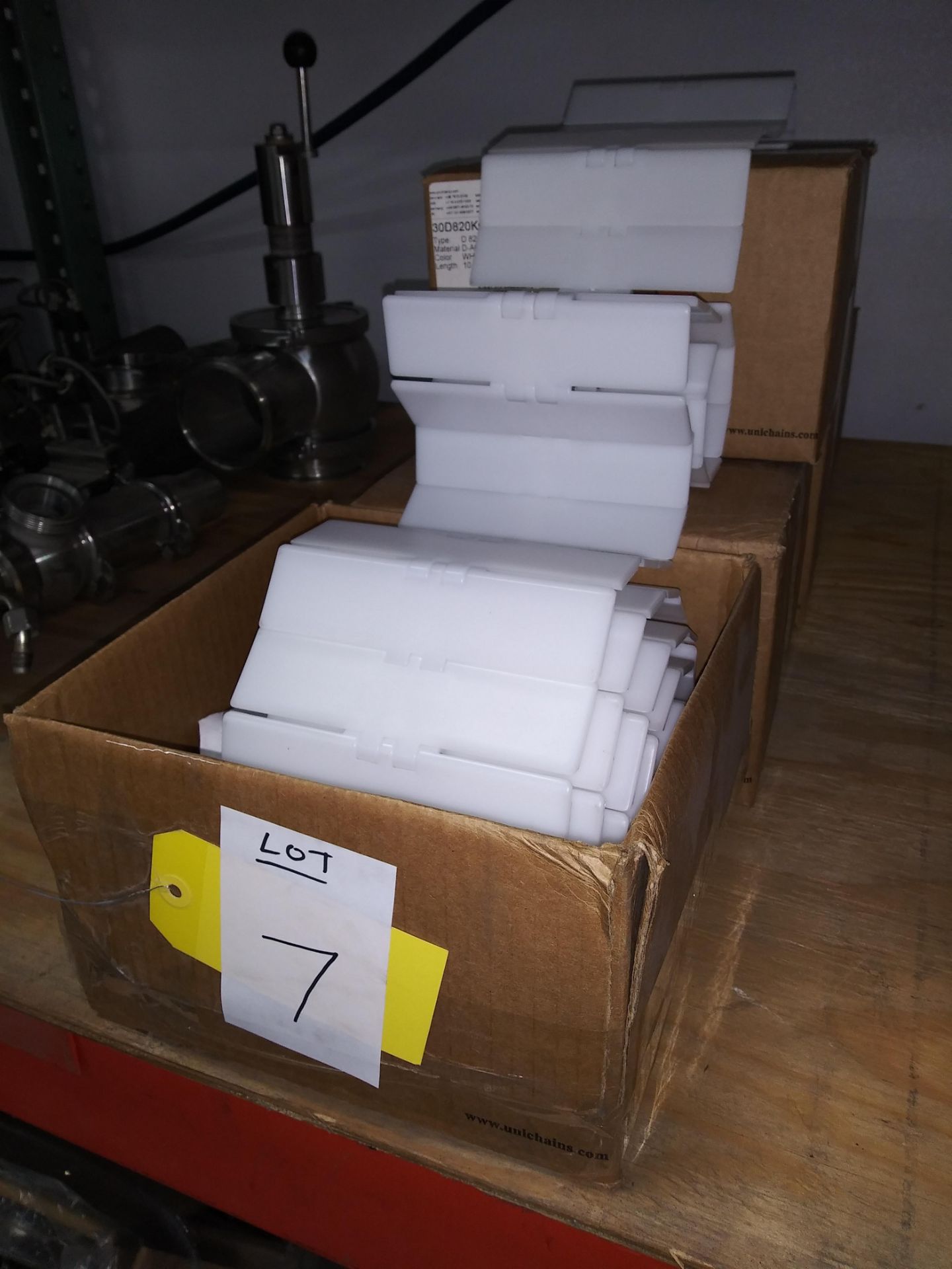 6 Piece New Uni Chain 10' X 6" Wide White Conveyor Belt