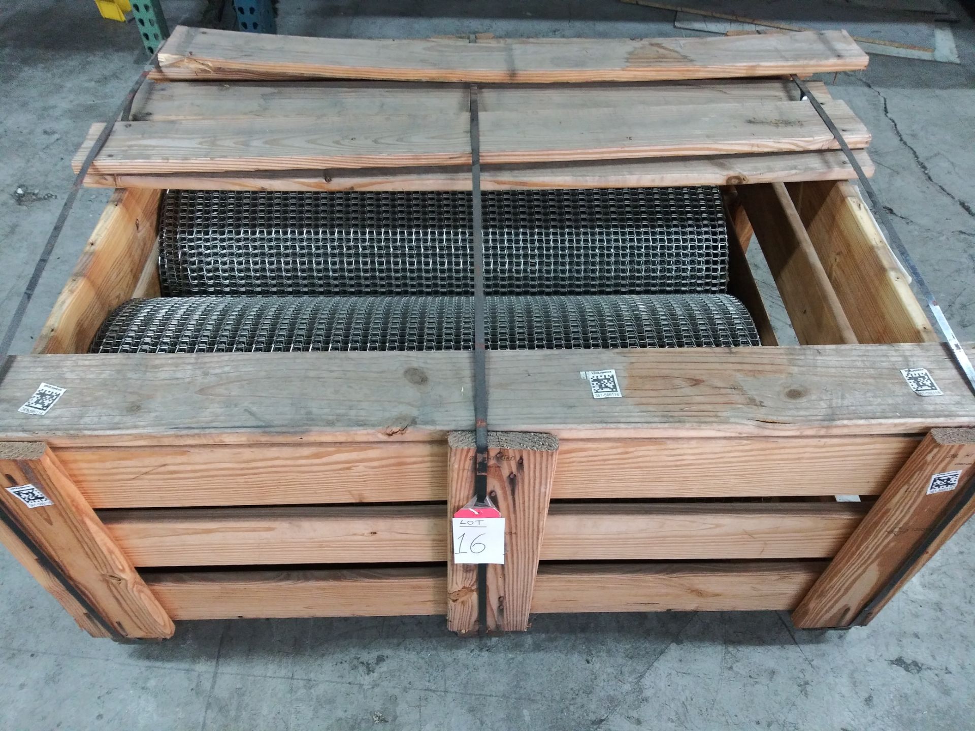 Pair of New Cambridge 50' X 40" Wide Stainless Steel Mesh Conveyor Chain