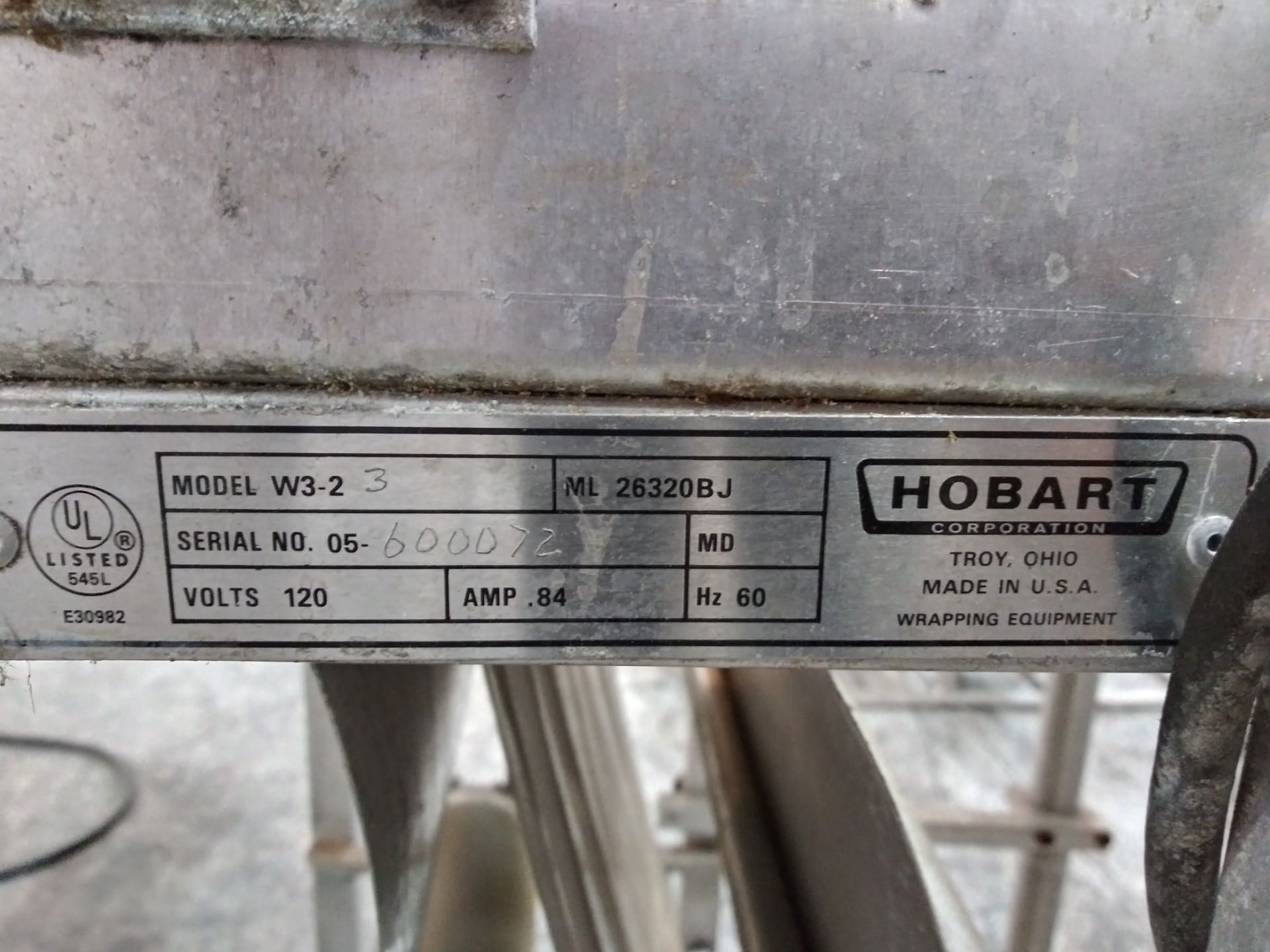 Hobart Stainless Steel Wrapping Converyor Models S & W3-2-3 - Image 3 of 4