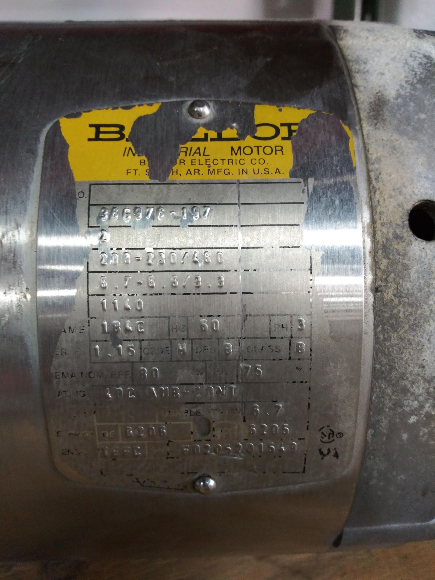 2 HP Baldor Stainless Steel Motor - Image 2 of 2