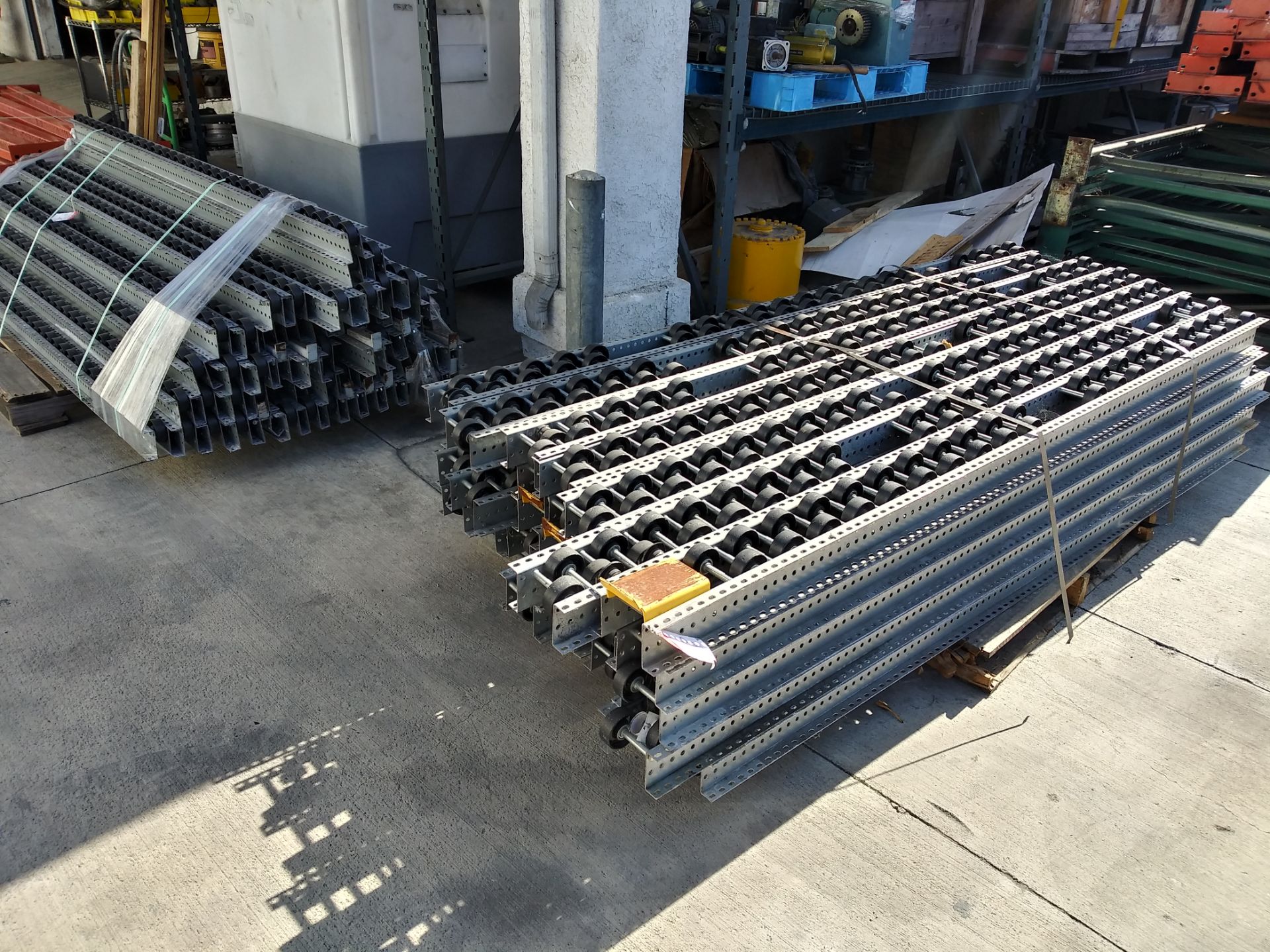 2 Pallets of 8' Length Pallet Rack Stock Rollers