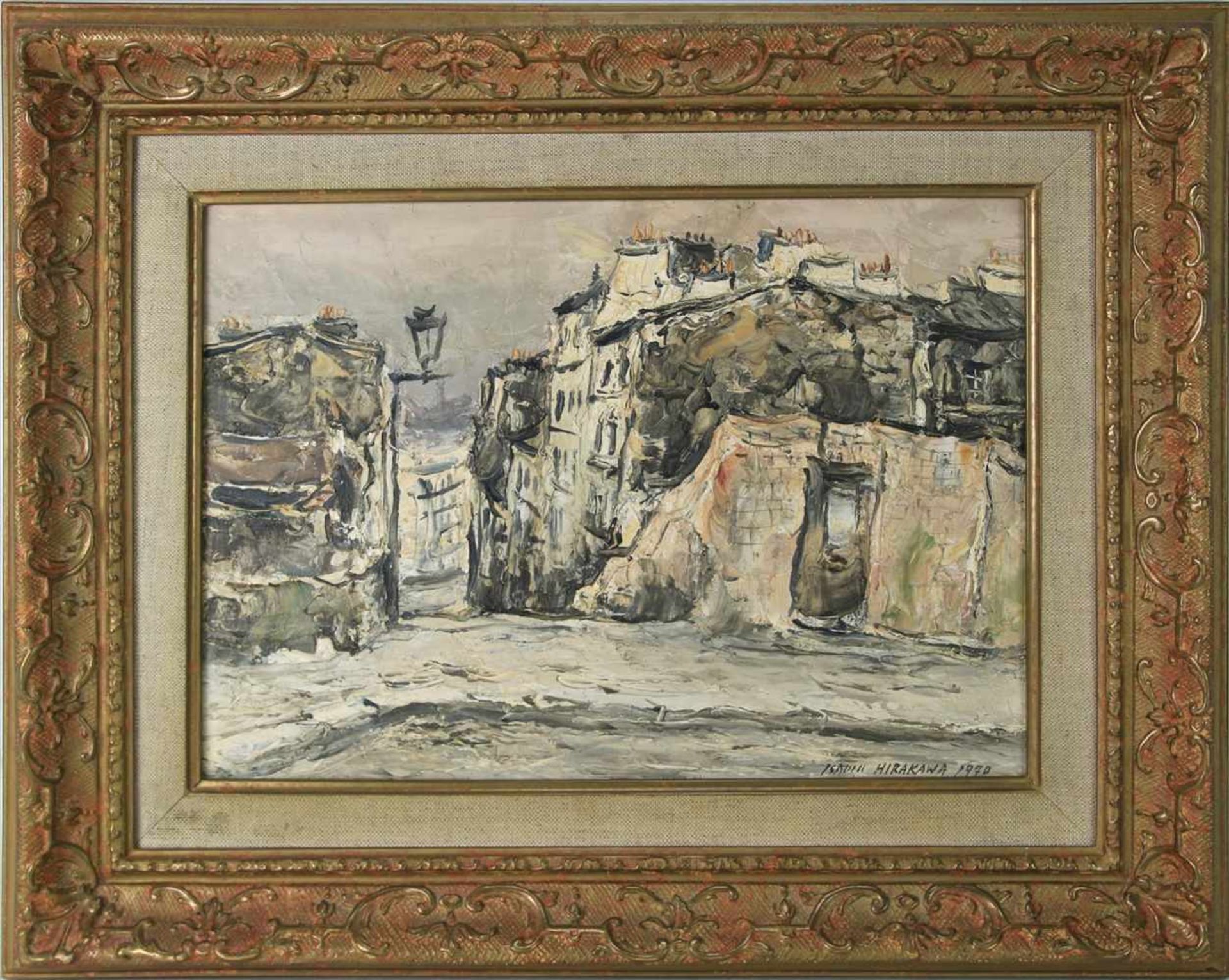 Hirakawa, Isamu1921 - 1989. Winter in Paris am Montmartre. Öl auf Leinwand. Unten rechts signiert - Bild 2 aus 5