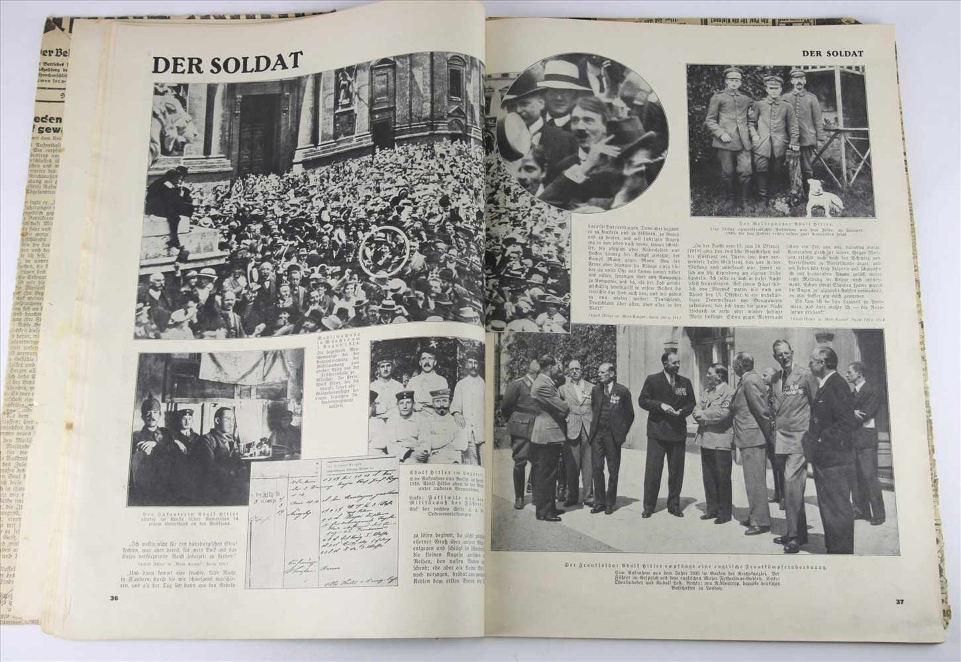 Illustrierter BeobachterUnser Führer. Sonderausgabe zum 50. Geburtstags Adolf Hitlers. 126 Seiten. - Bild 4 aus 4