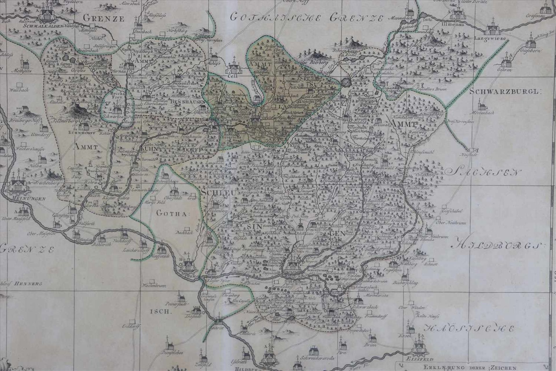 Landkarte SachsenPetrus Schenk Amsterdam 1755. Accurate Geographische Delineation der gefürsteten - Image 5 of 6