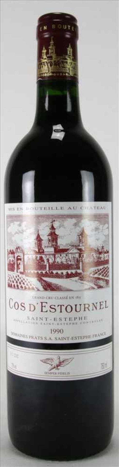 Chateau Cos d`Estournel 19900,75 Liter Flasche. Füllstand Mitte Hals wie abgebildet. Süddeutsche