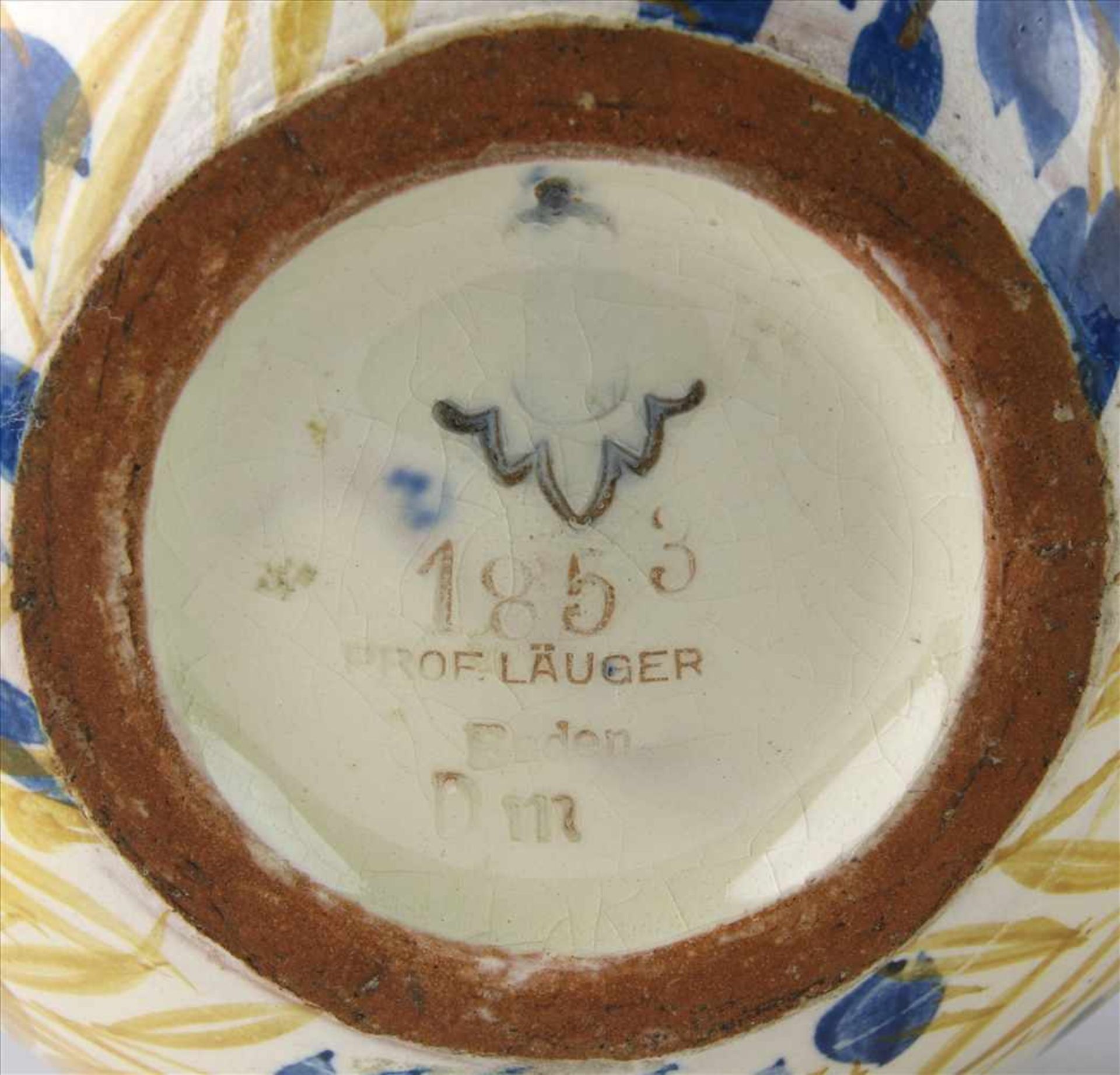 Laeuger, Max1864 Lörrach - 1952 ebd. Vase Blütenzweige. 1925. Karlsruher Majolika ab 1921.Unter - Bild 6 aus 8