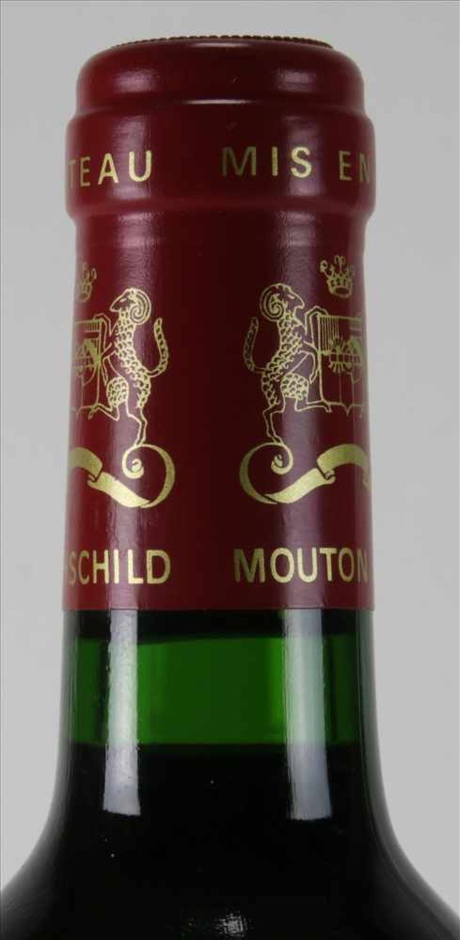 Chateau Mouton Rothschild 19880,75 Liter Flasche. Füllstand Anfang Hals wie abgebildet. - Image 2 of 3