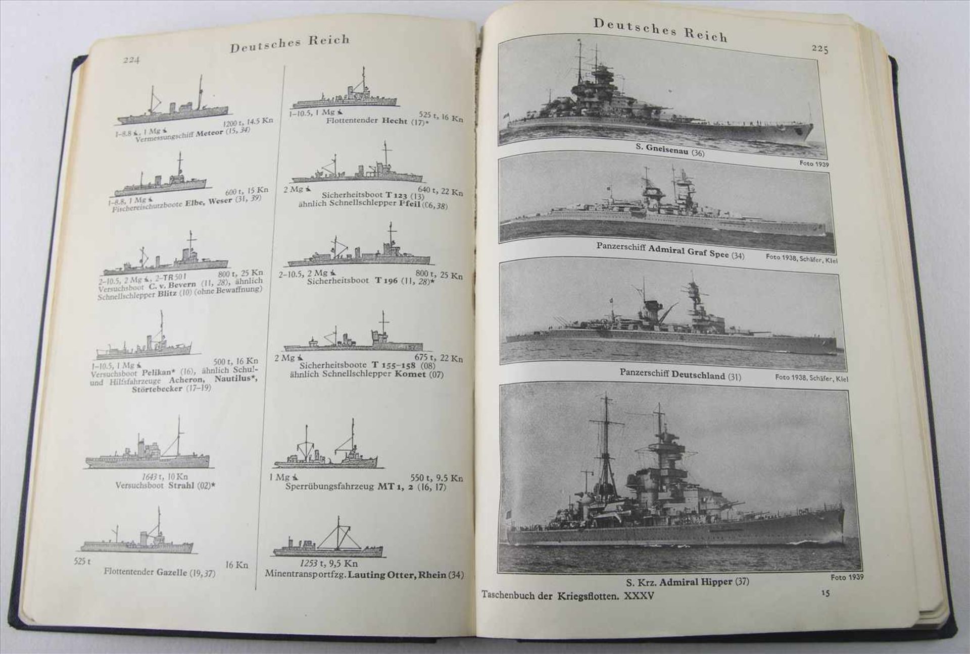 Weyers Taschenbuchder Kriegsflotten 1941/42. 482 Seiten mit zahlreichen Abbildungen und Grafiken, - Image 3 of 3
