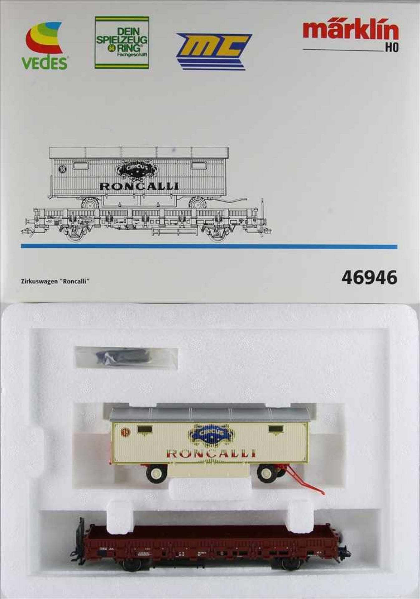 Märklin H0 46946Zirkuswagen "Roncalli". Guter Zustand, wie abgebildet, aus Sammlungsnachlass,