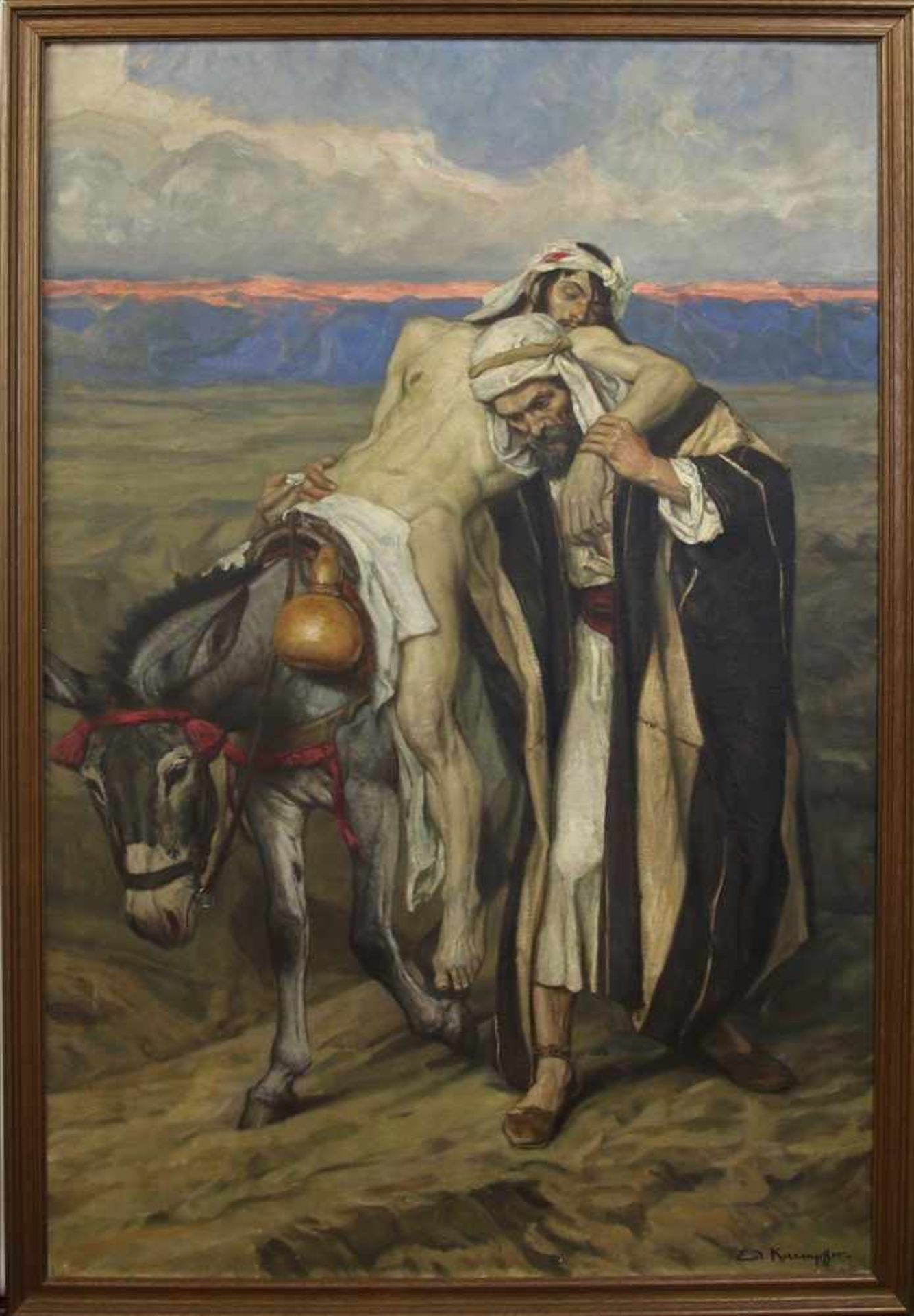 Kaempffer, Eduard1859 Münster - 1926 Obernigk. Der barmherzige Samariter. Alttestamentarische - Bild 2 aus 6