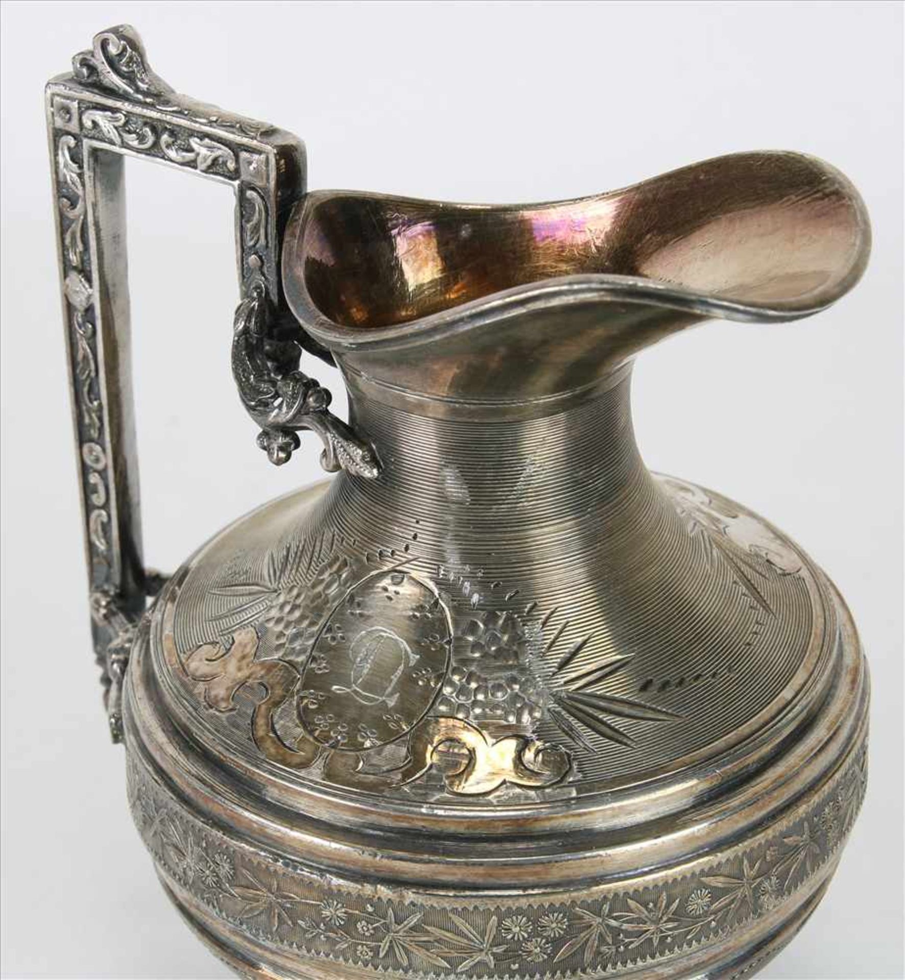 KaffeekernFrankreich um 1900. Armand Frenais, Metal Parisien. Kaffeekanne (Höhe 22 cm), Teekanne, - Bild 6 aus 9