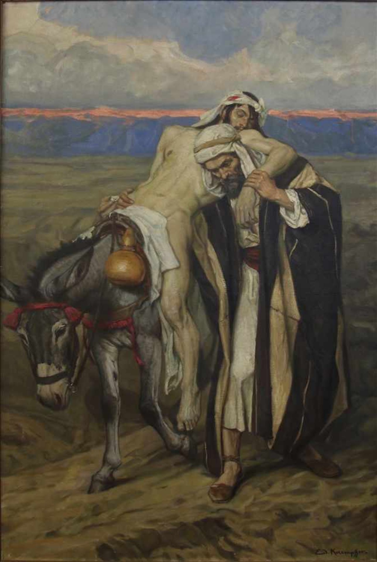 Kaempffer, Eduard1859 Münster - 1926 Obernigk. Der barmherzige Samariter. Alttestamentarische