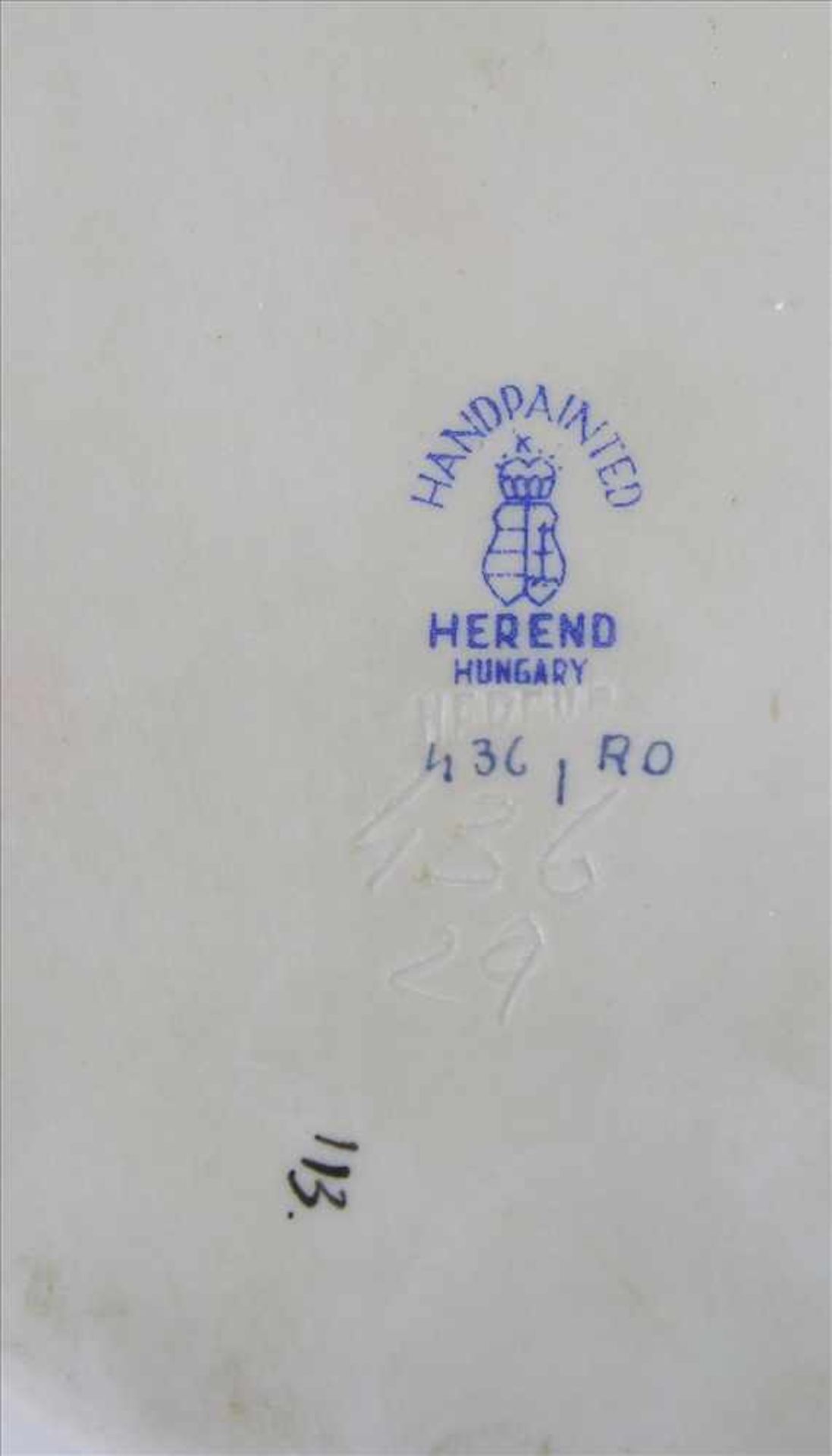 Konvolut HerendUngarn 20. Jh. Dekor Rothschild. Porzellan mit reicher Malerei mit Vögeln in - Bild 6 aus 6