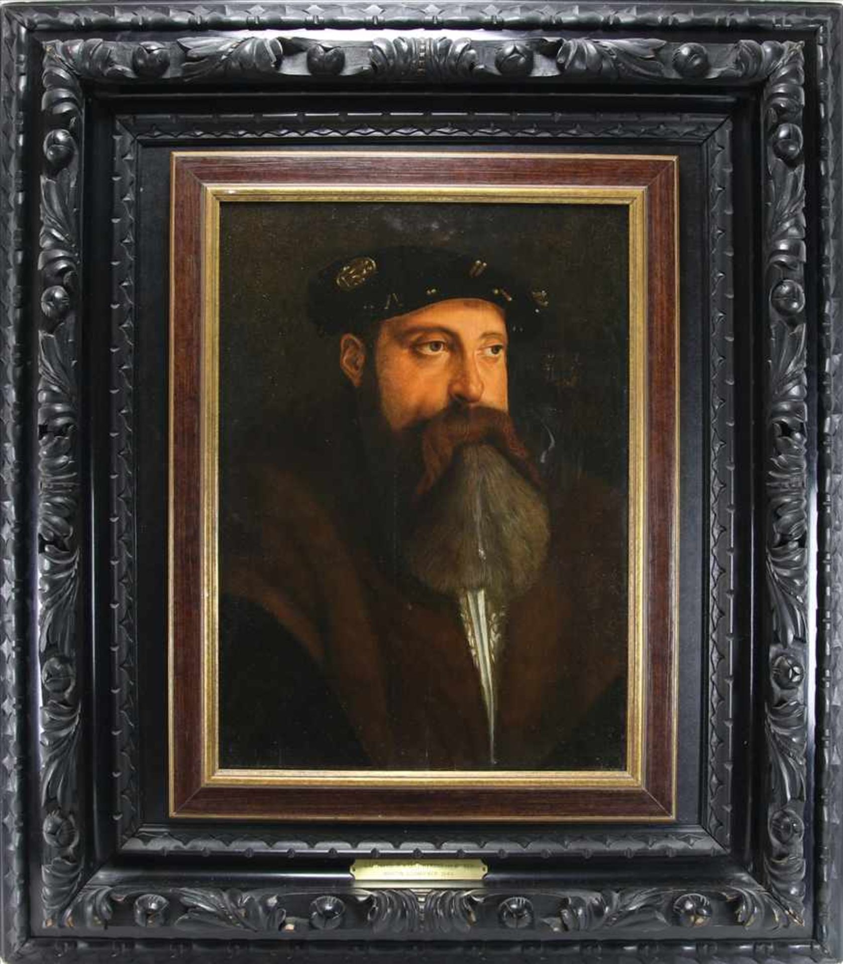 Schaffner, Martin1478 Ulm - 1548 Ulm attr. Portrait des Herzog Ludwig X. von Bayern. Öl auf Holz, - Bild 3 aus 17