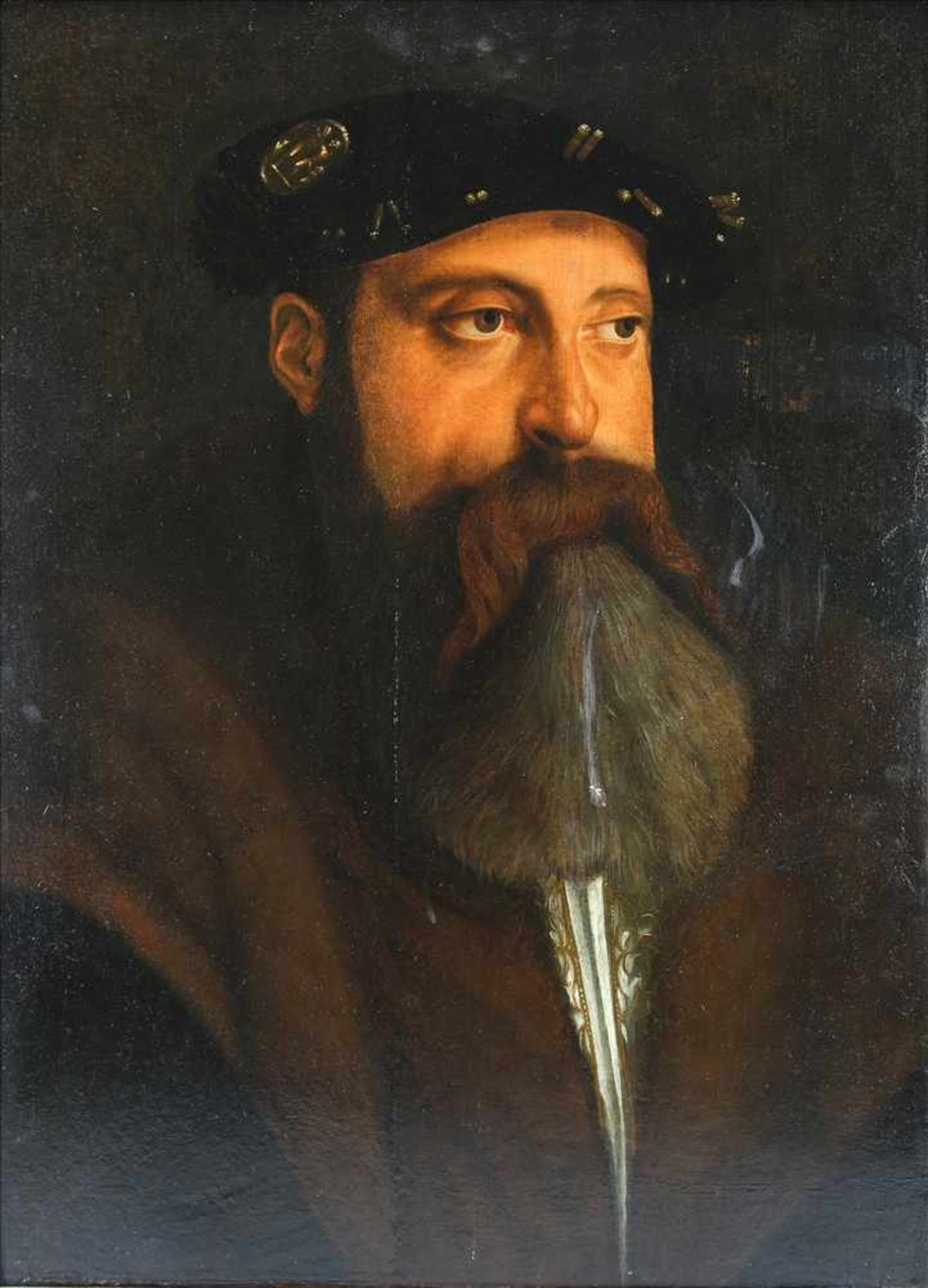 Schaffner, Martin1478 Ulm - 1548 Ulm attr. Portrait des Herzog Ludwig X. von Bayern. Öl auf Holz,