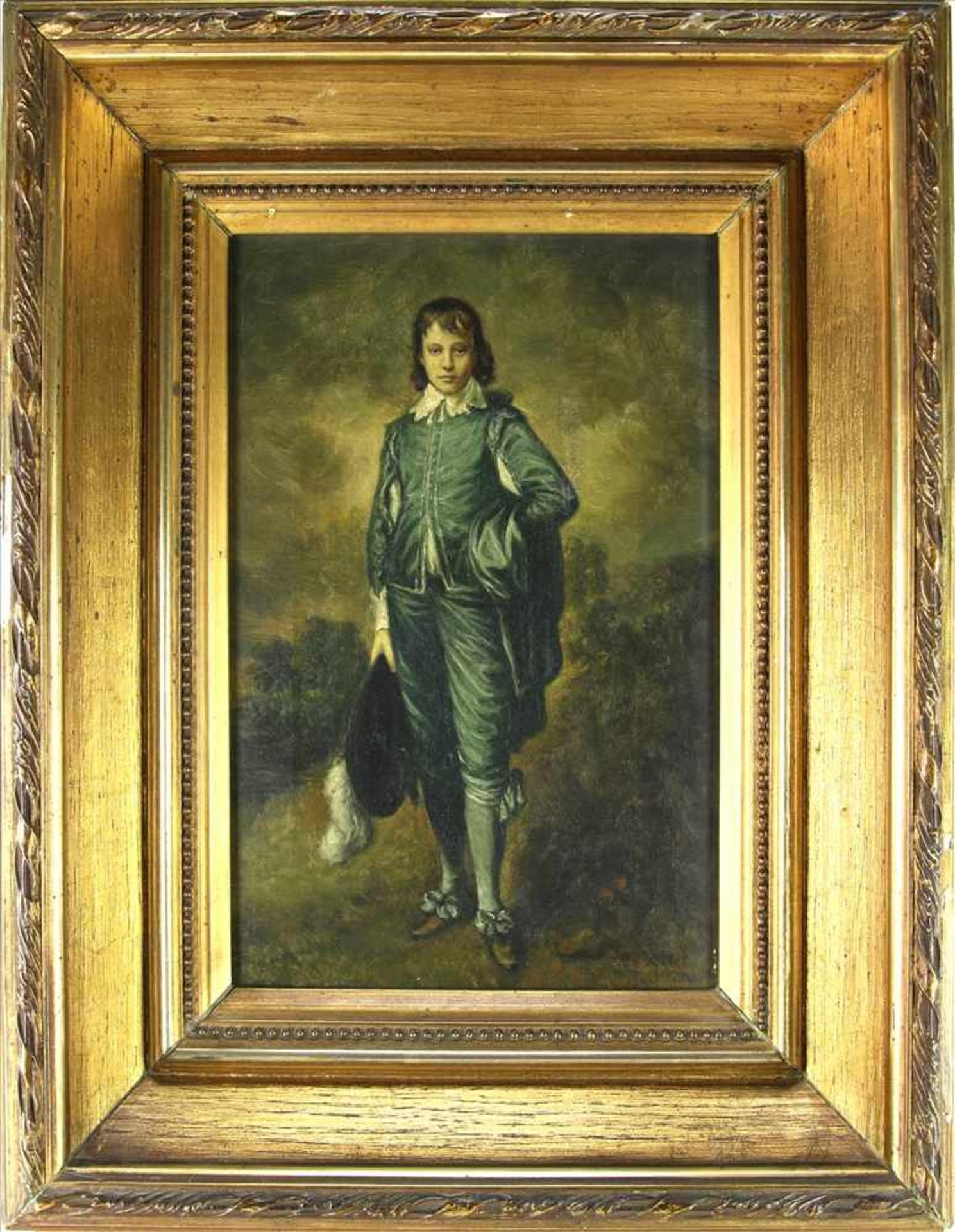 Gainsborough, ThomasKopie nach von A.E. Sansom. The blue boy. Öl auf Leinwand. Unten rechts - Bild 2 aus 5