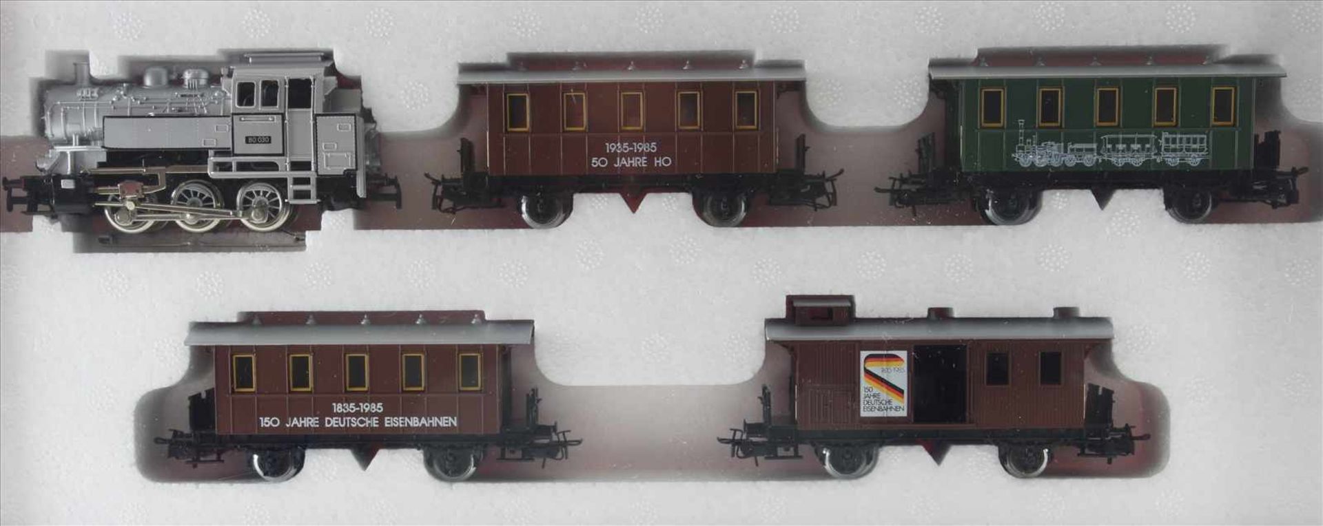 Primex H0 2750Zug-Set. Jubiläumszug 150 Jahre Deutsche Eisenbahn. Guter Zustand, wie abgebildet, aus - Bild 2 aus 2