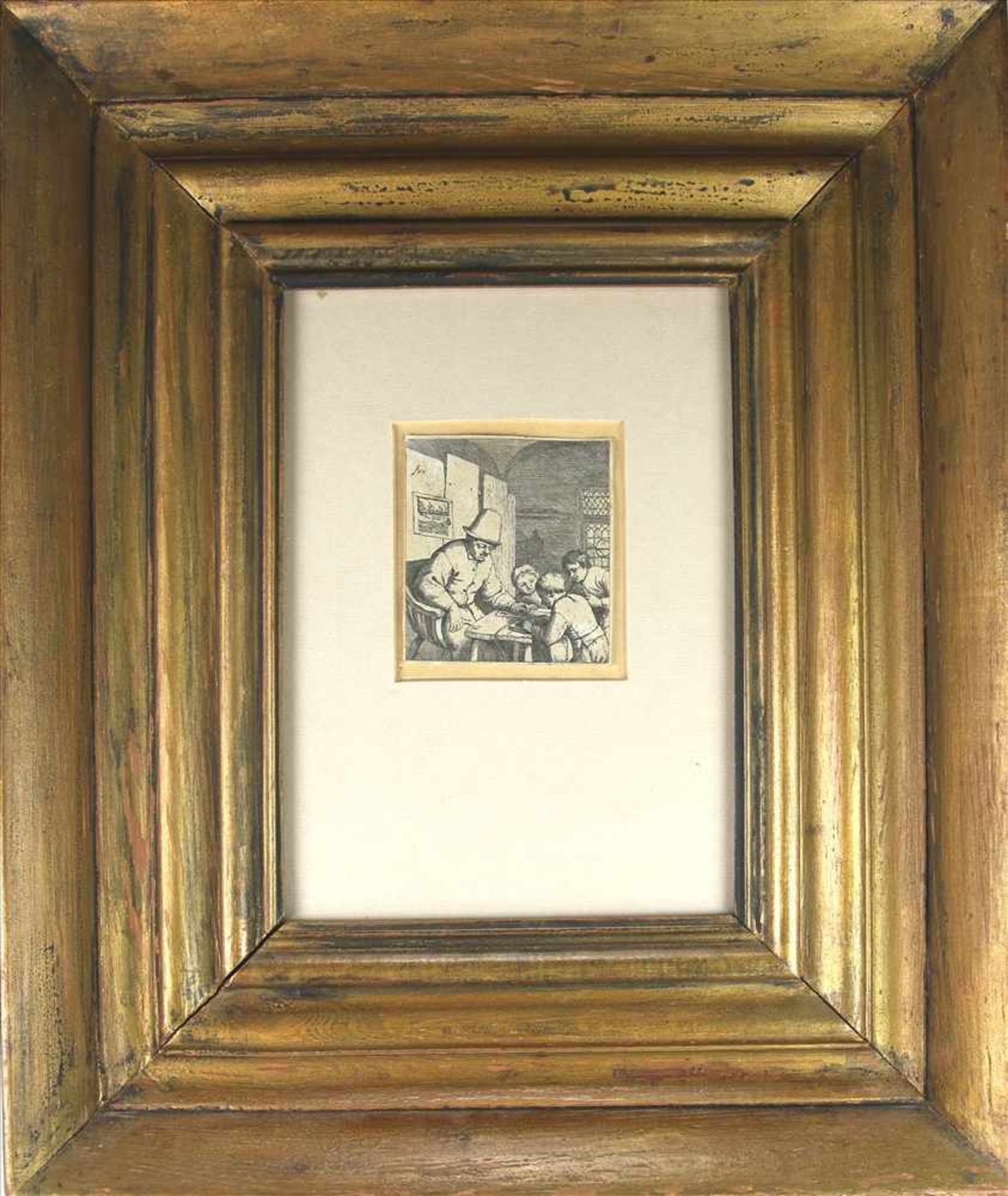 Ostade, Adriaen van1610 Haarlem - 1685 ebd. Der Schulmeister. Radierung. Oben links im Druck - Bild 2 aus 4