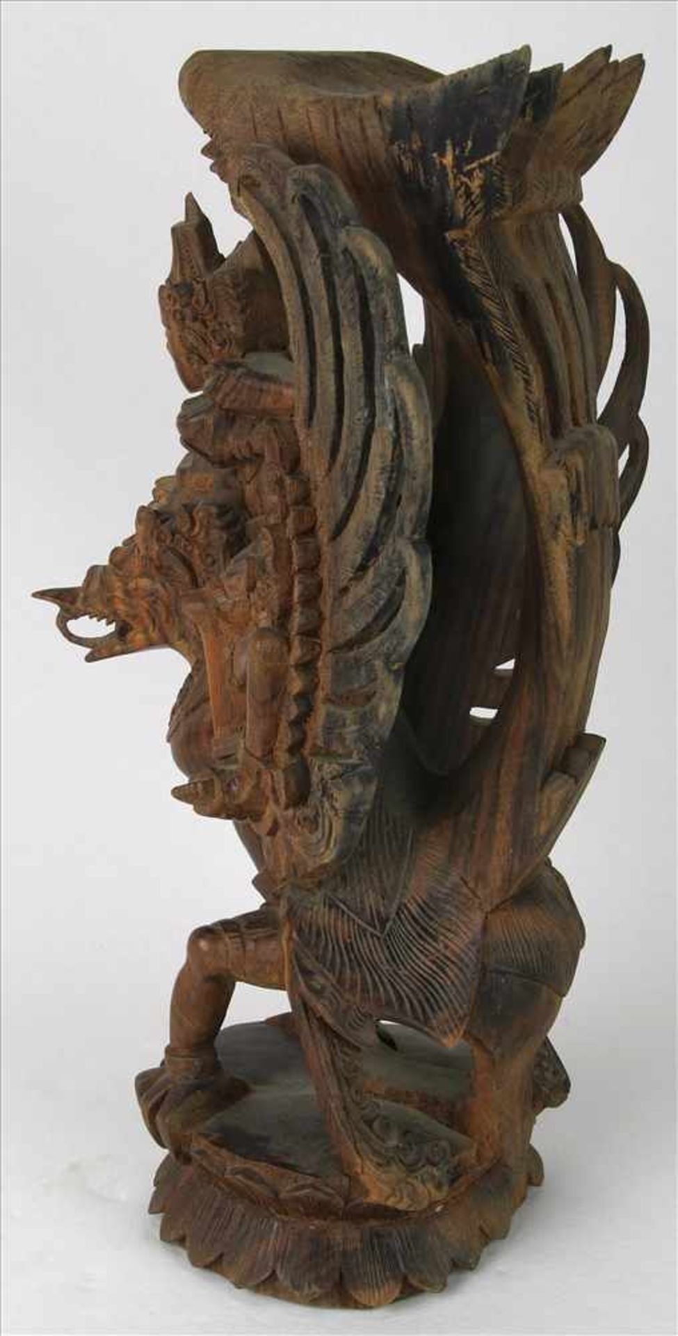 GarudaWohl Bali 20. Jh. Holz geschnitzt. Größe ca. 16 x 17 cm, Höhe ca. 30 cm. Teils etwas - Bild 4 aus 6