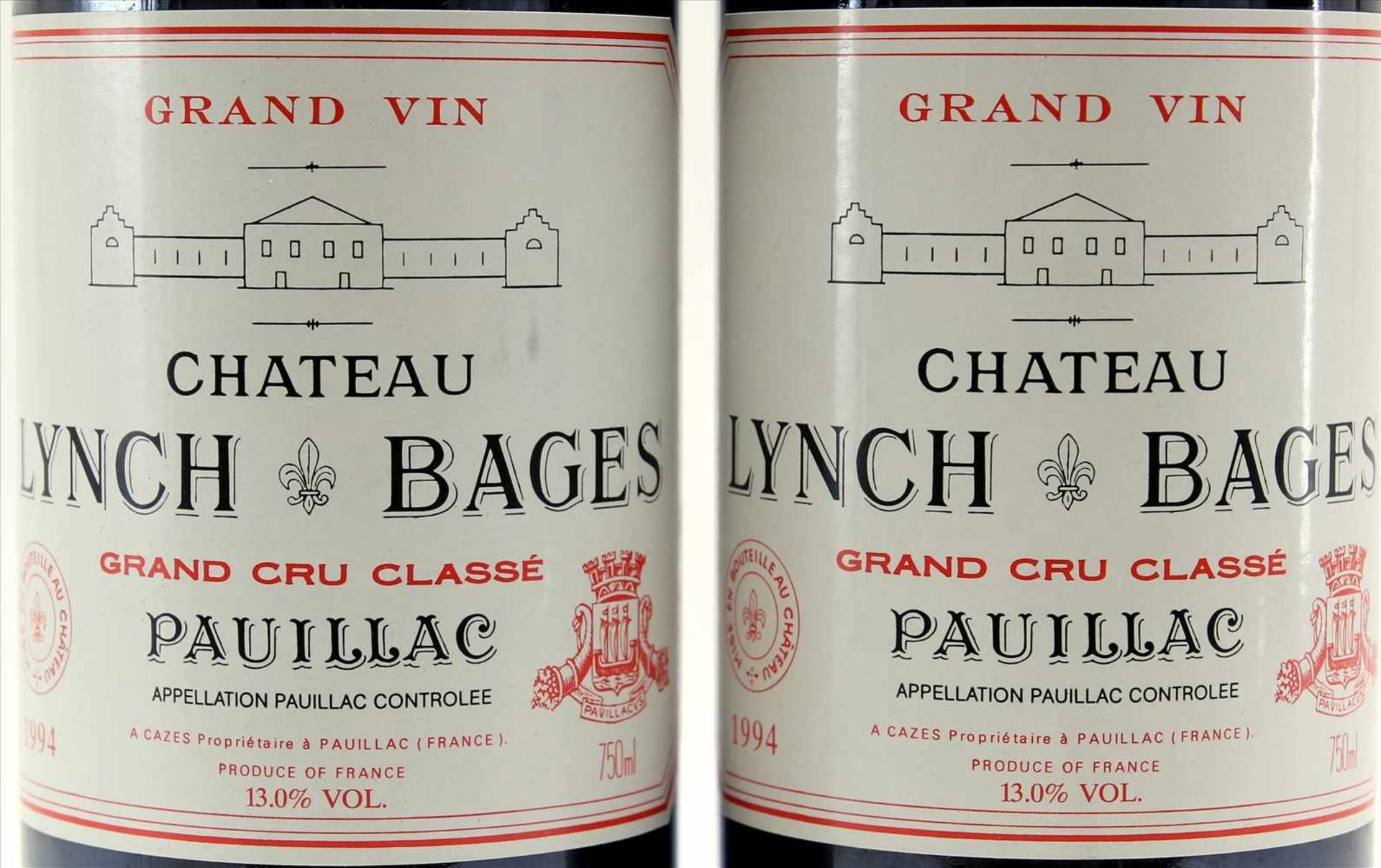 2 Flaschen Chateau Lynch Bages 1994Grand Cru Classé. 0,75 Liter Flasche. Füllstand Anfang Hals wie - Image 2 of 3