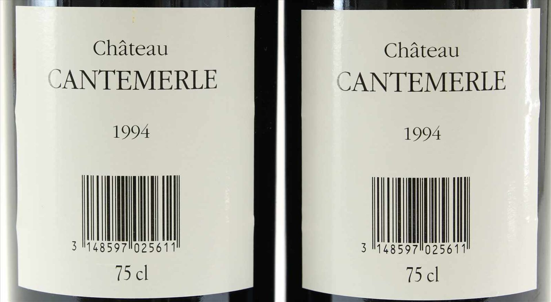 2 Flaschen Chateau Cantemerle 1994Grand Cru Classé. Haut-Medoc. 2 x 0,75 Liter Flasche. Füllstand - Bild 3 aus 4