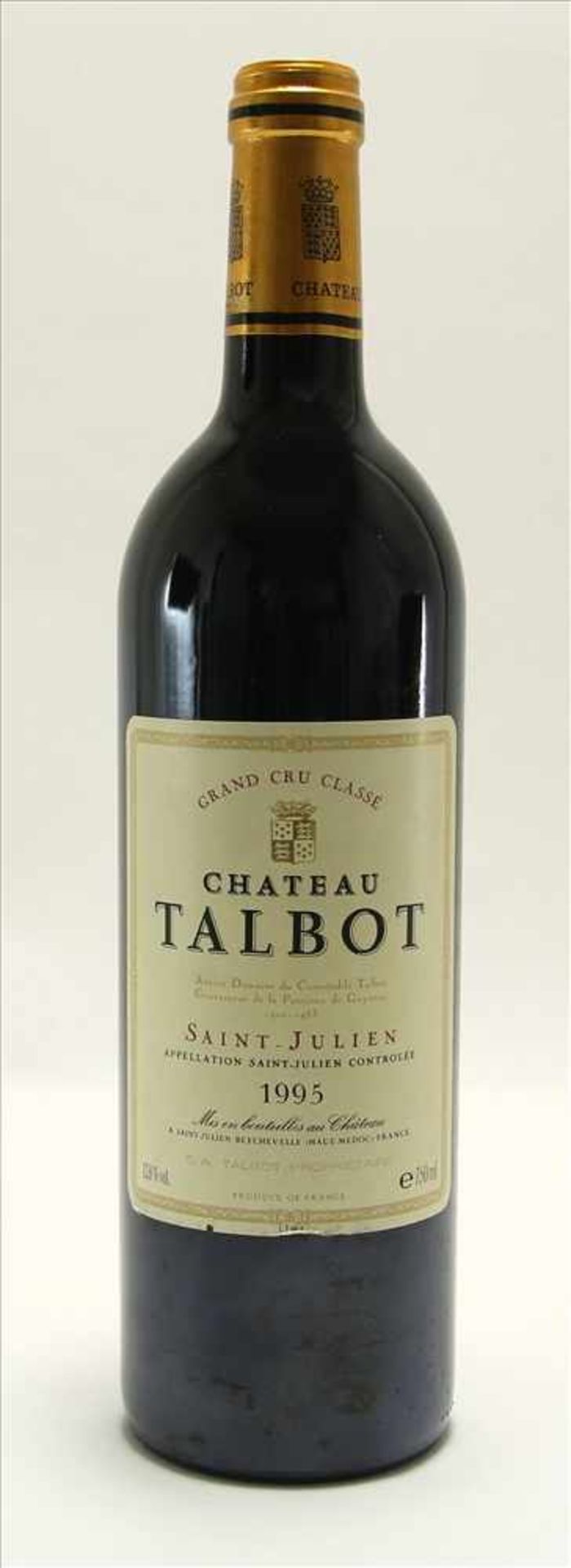 Chateau Talbot 19950,75 Liter Flasche. Füllstand unter Kapsel wie abgebildet. Süddeutsche