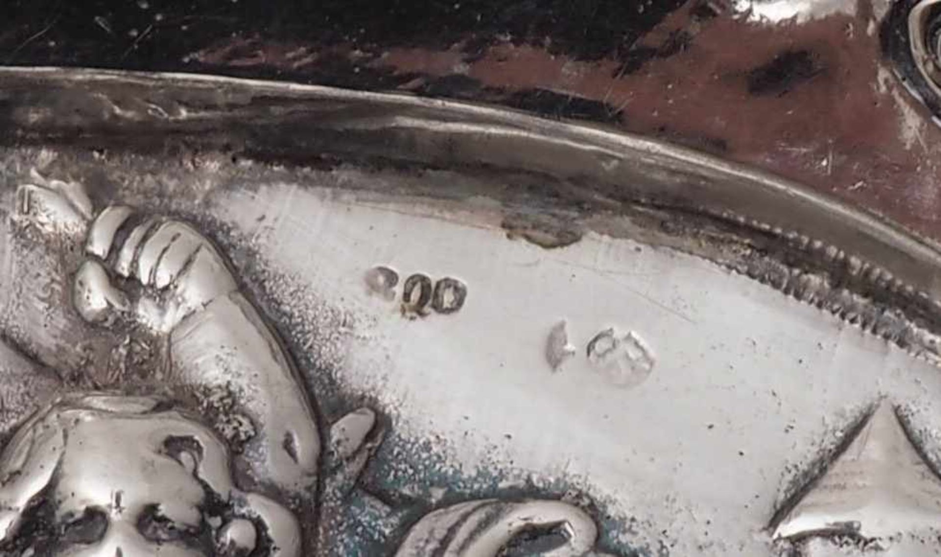 ZierschälchenWohl deutsch 20. Jh. Silber 800. Barockform mit durchbrochen gearbeitetem Rand und - Bild 3 aus 3