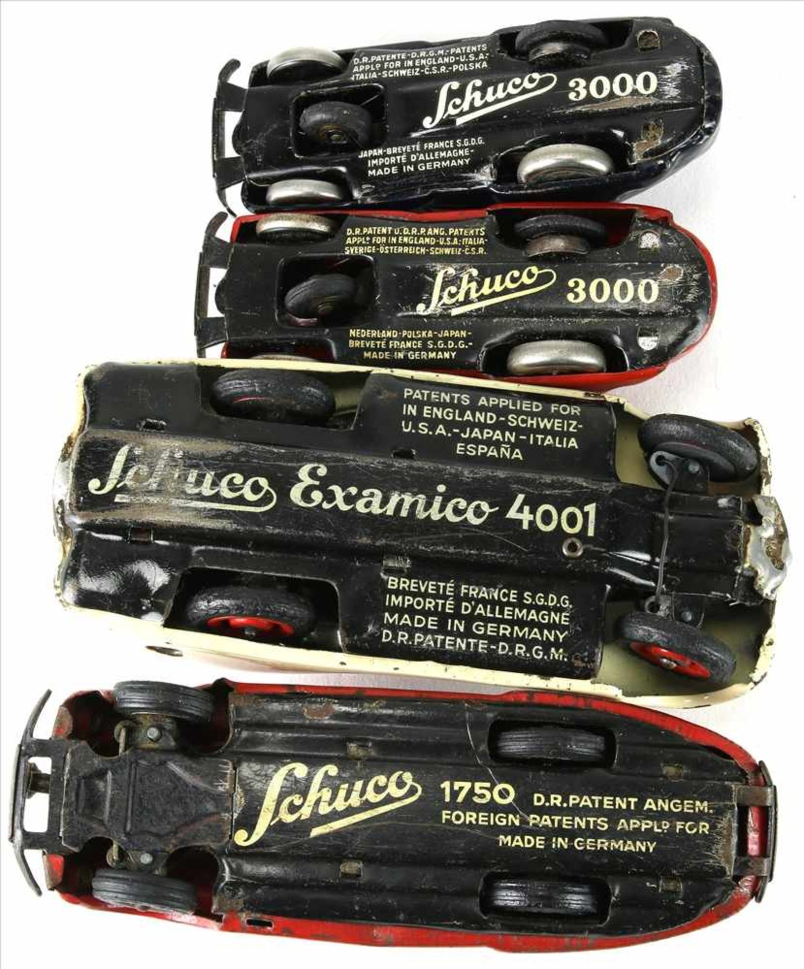 Vier Schuco Autos2 x Nr. 3000, 1 x Examico 4001 und Nr. 1750. Unterschiedliche Zustände. 1750 und - Bild 9 aus 9