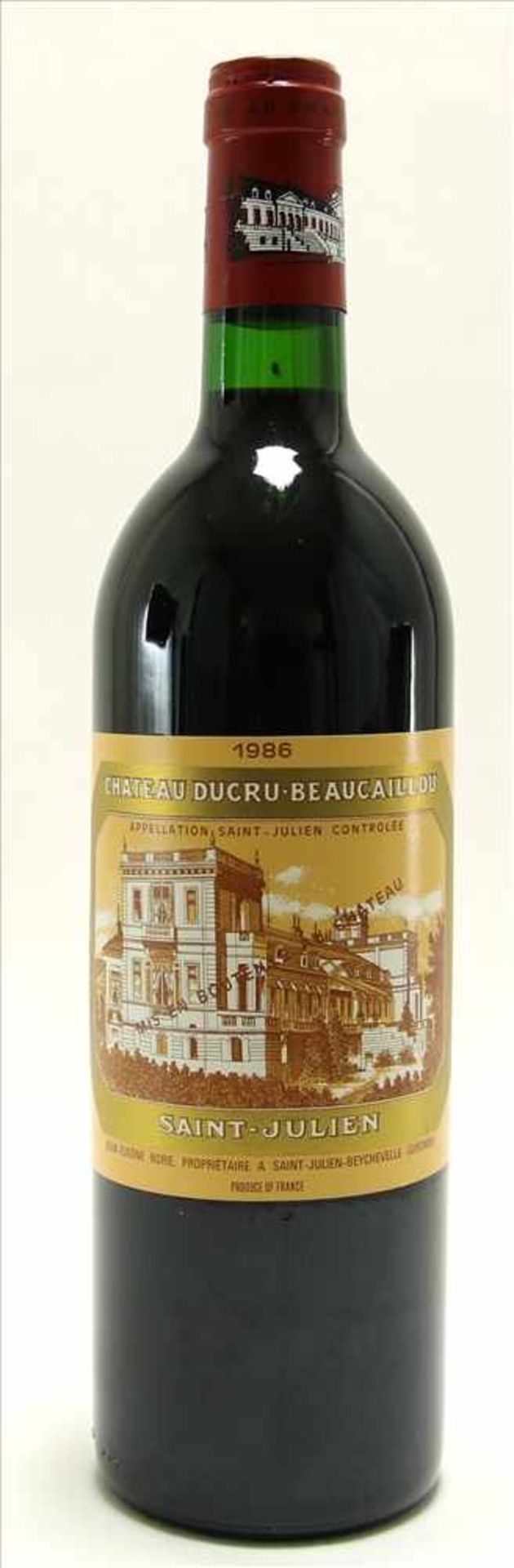 Chateau Ducru-Beaucaillou 1986Grand Cru Classé Saint Julien. 0,75 Liter Flasche. Füllstand Anfang