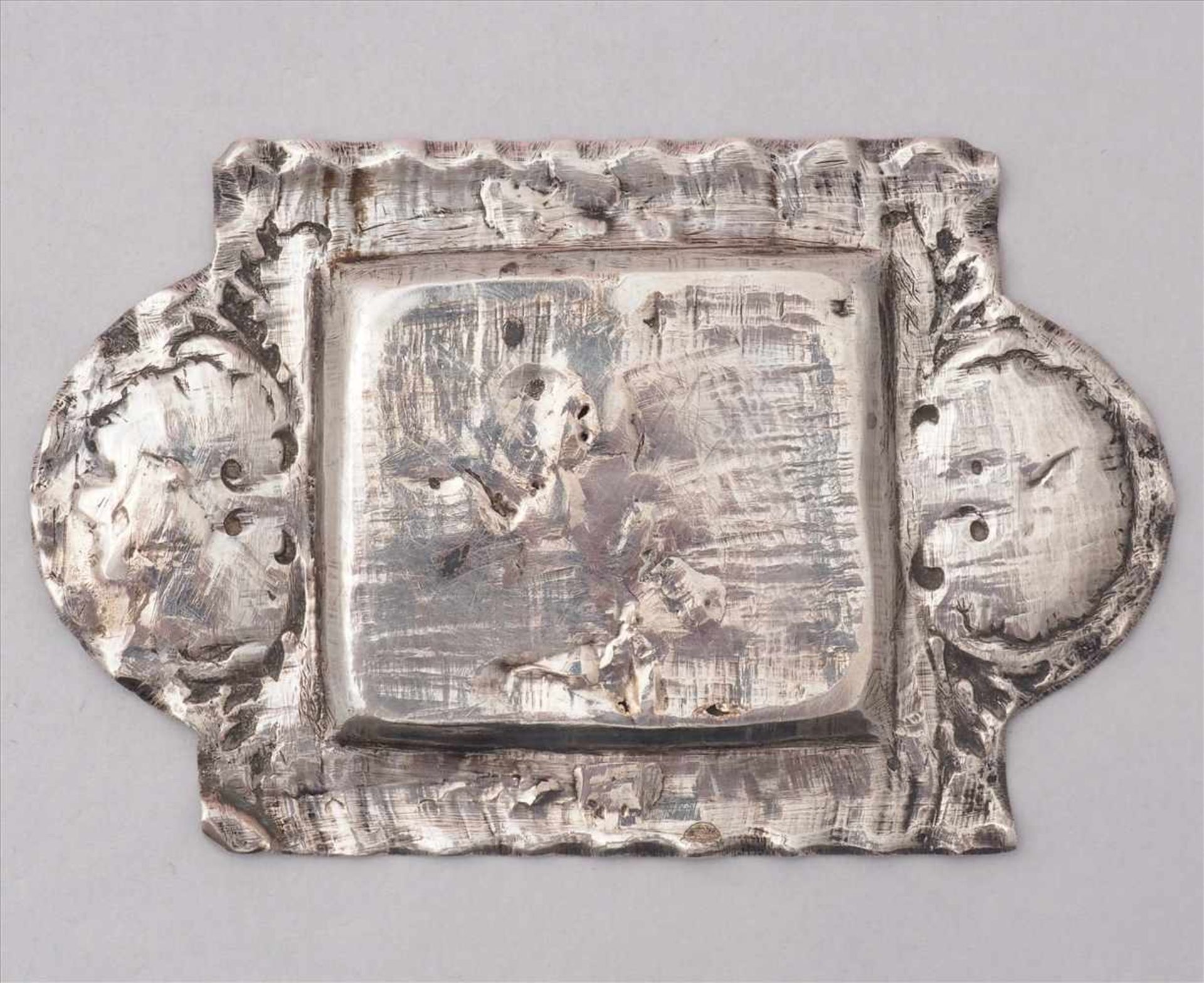 ZiertablettBarock, Schweden um 1770. Silber mit diversen Punzen und späteren deutschen - Bild 2 aus 4