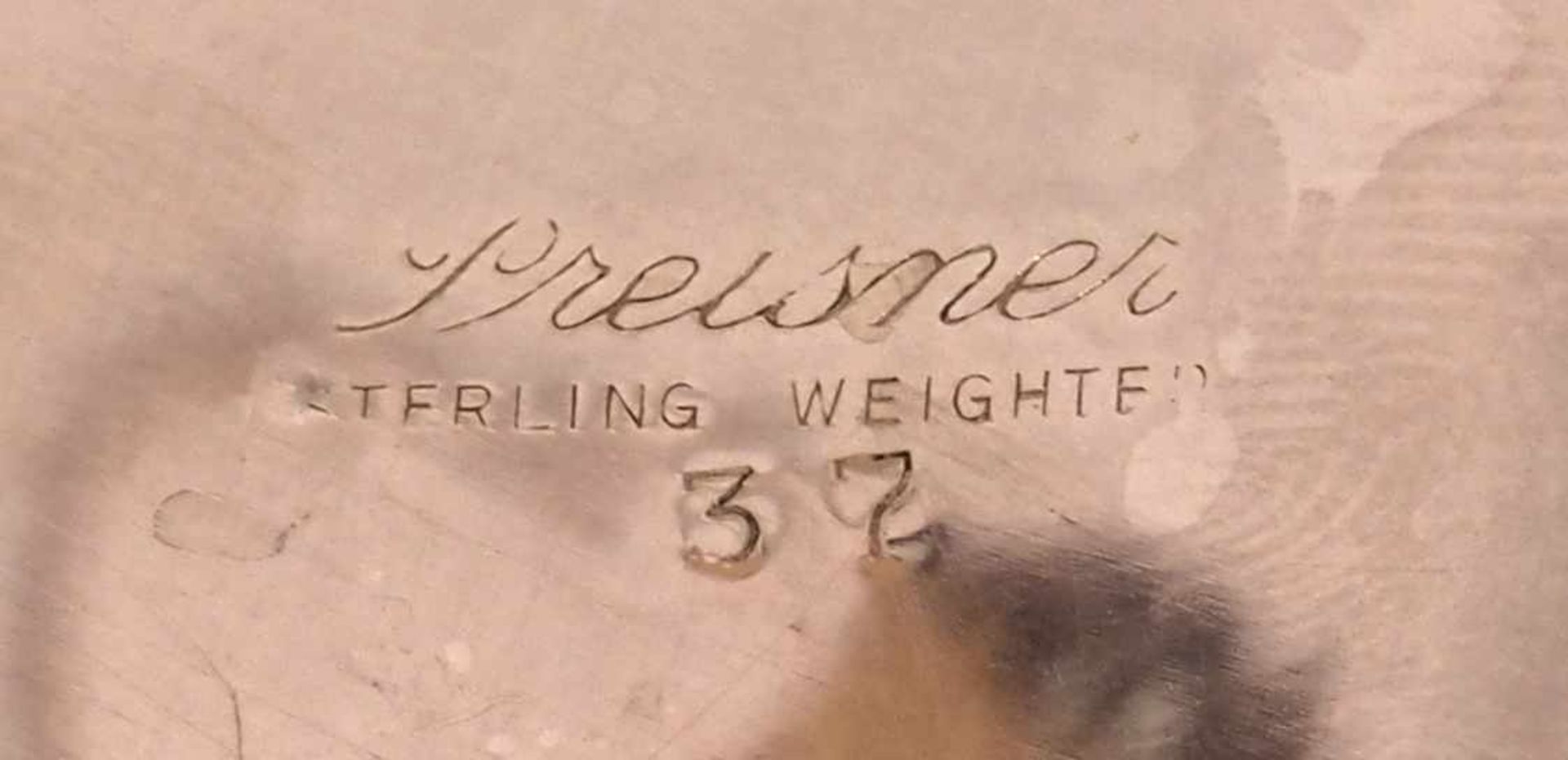 Konfektschale20. Jh. Sterlingsilber weighted. Fußschale mit tiefgemuldetem Fond und profiliertem - Bild 5 aus 5