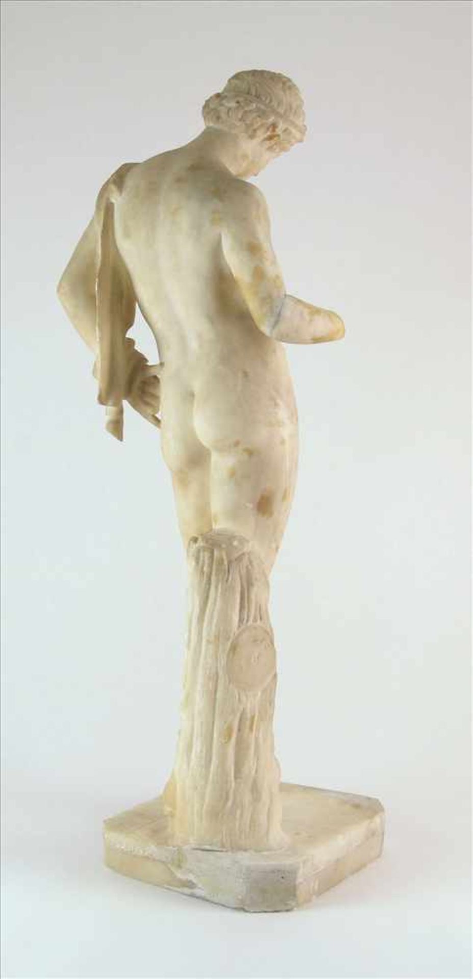 Stehender ApollWohl Italien 19. Jh. Alabaster. Nach antikem Vorbild. Größe ca. 22 x 22 cm, Höhe - Bild 4 aus 5