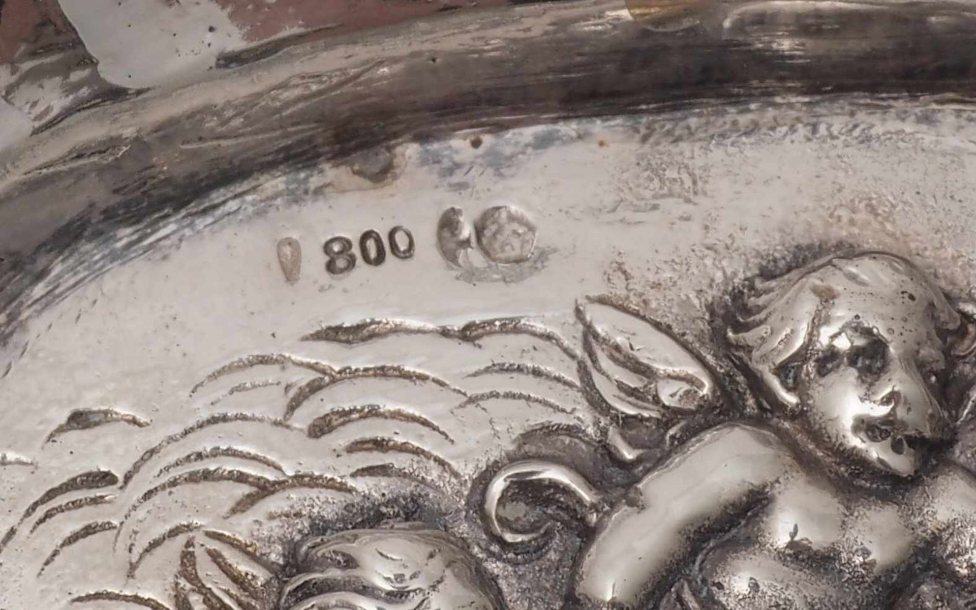 ZierschälchenWohl deutsch 20. Jh. Silber 800. Barockform mit durchbrochen gearbeitetem Rand und - Bild 3 aus 3