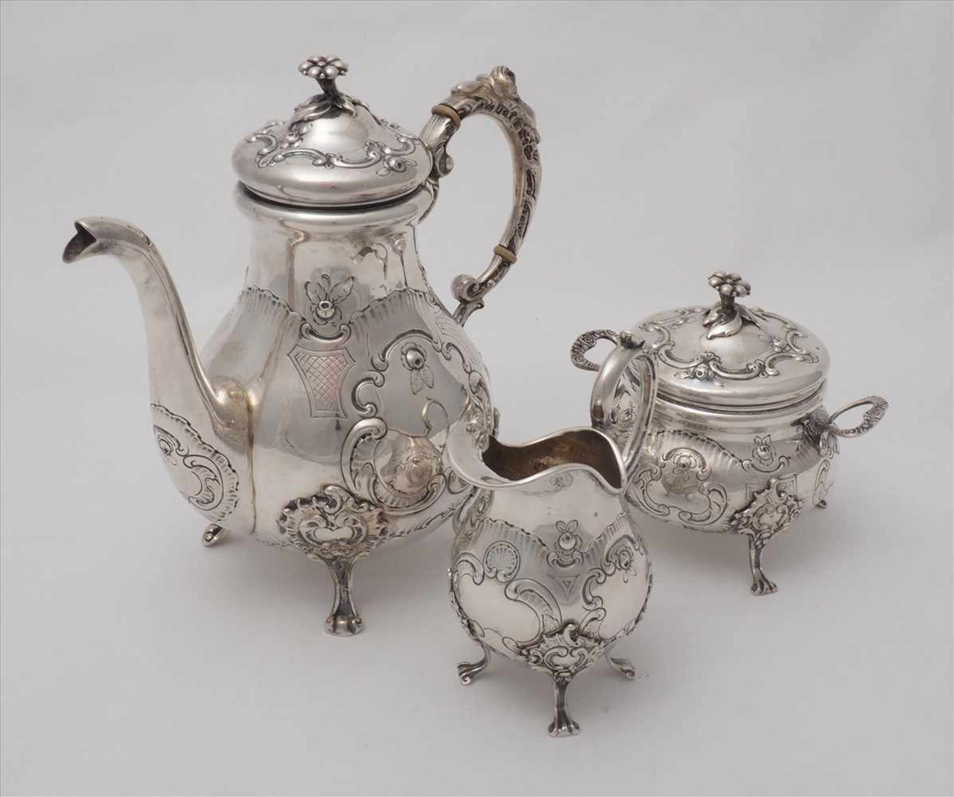 KaffeekernDänemark 1931. Silber 830. Barockform. Unter dem Boden punziert mit 830, Kontrollstempel