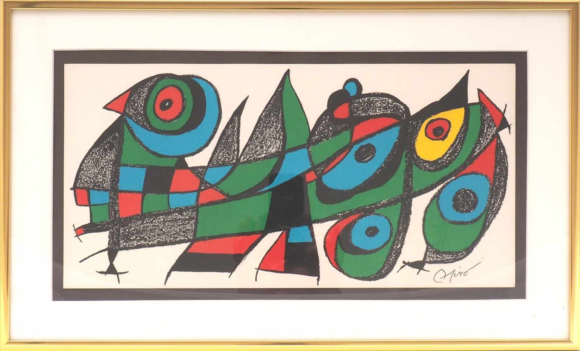 Miro, Joan1893 Barcelona - 1983 Palma, nach. Farblithographie. Abstrakte Komposition. Verso artes - Bild 2 aus 3