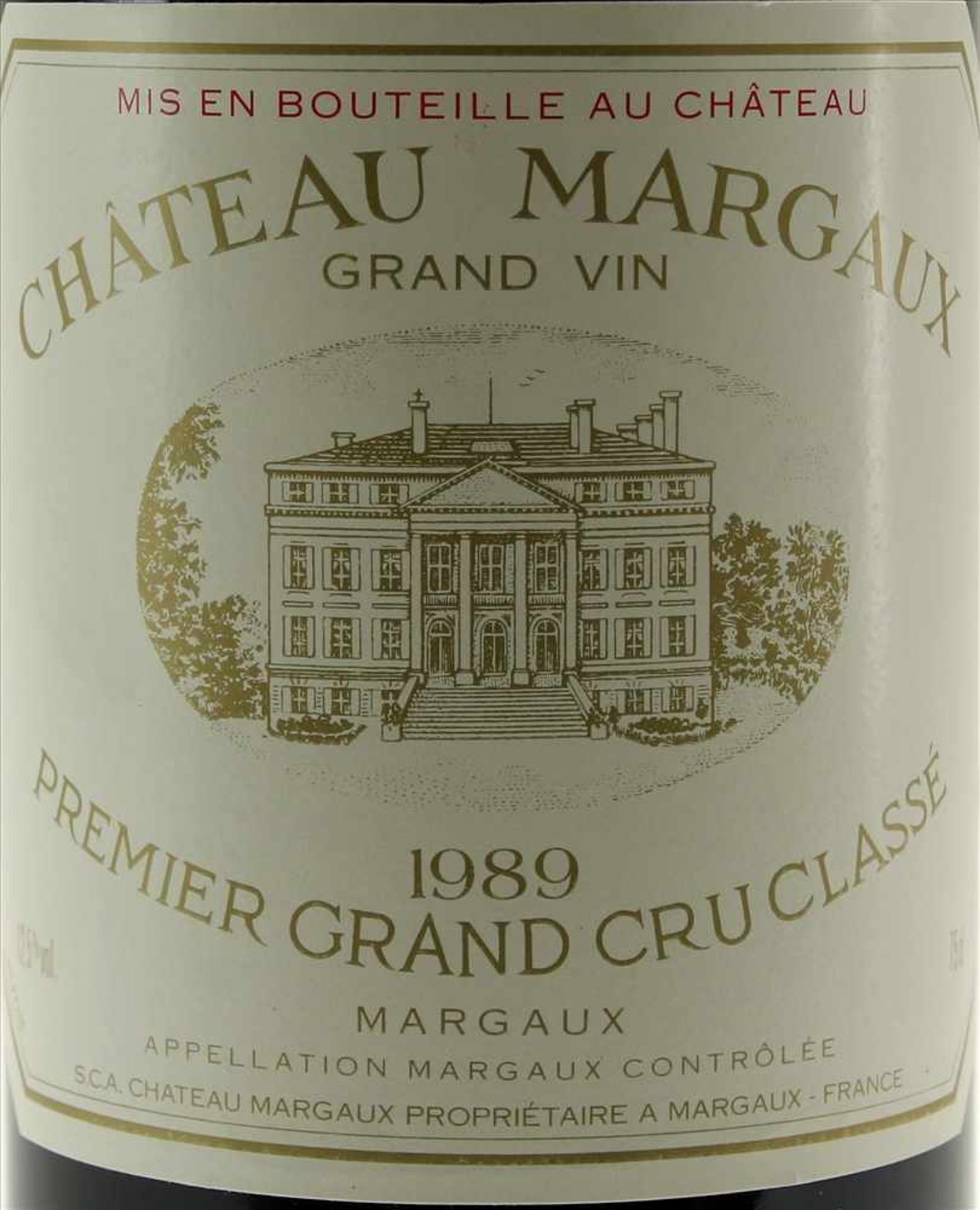 Chateau Margaux 19890,75 Liter Flasche. Füllstand Mitte Hals wie abgebildet. Süddeutsche - Bild 2 aus 3