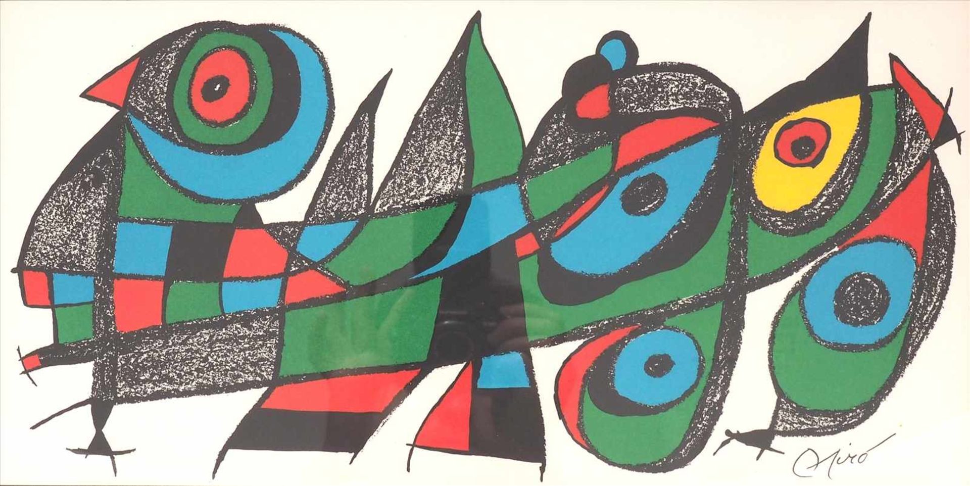 Miro, Joan1893 Barcelona - 1983 Palma, nach. Farblithographie. Abstrakte Komposition. Verso artes
