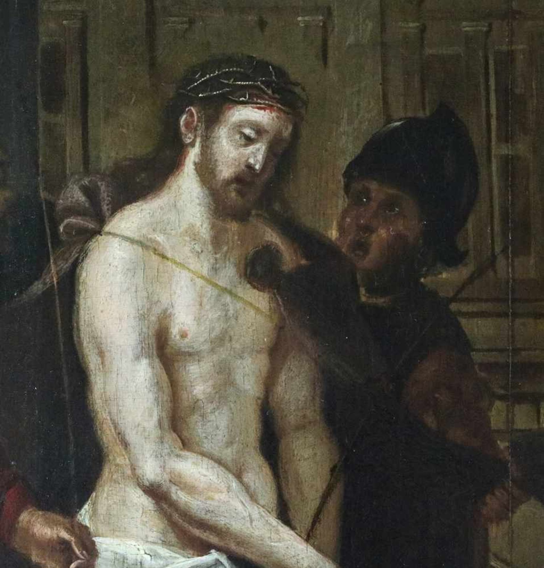 Flämischer Altmeister16./17. Jh. Ecce Homo. Vielfigurige Szene mit dem von Herodes auf einer - Bild 8 aus 16